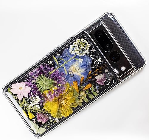Miniatura 8 de Pressed flower foral Phone cases cover for Google Pixel 6A skin cover case, Clear Bumper protective Soft silicone rigid back, (For Pixel 6A)