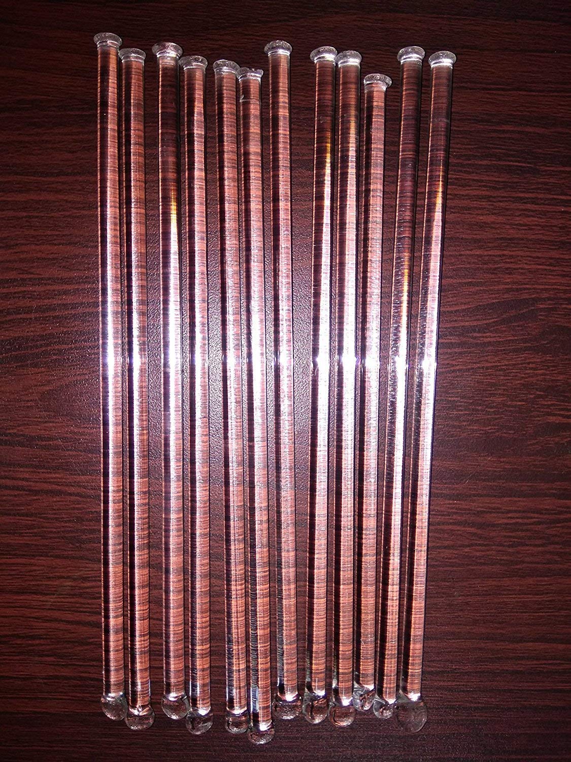 (PACK OF 12) Stirring Rod 150mm x 6mm (Galss Stirrer) Borosilicate Glass One side Flat-image-15