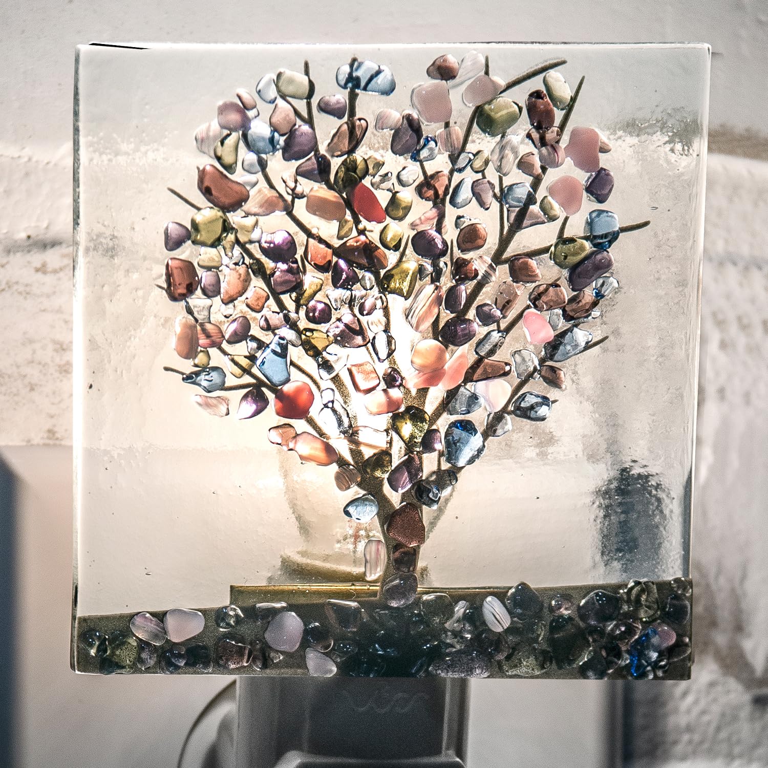 J Devlin Stained Glass Tree Night Light