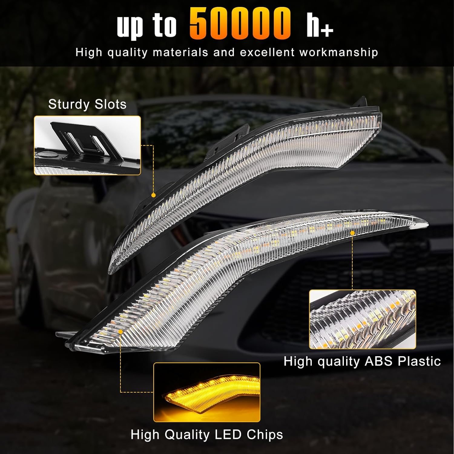 LED Fog Light,Daytime Running Fog Light Assembly,Amber/White/Blue DRL Fog Light Replacement fit for Toyota Corolla L LE XLE Hybrid 2020 2021 2022,Front Bumper Fog Lamp W/Wiring Harness,2PCS