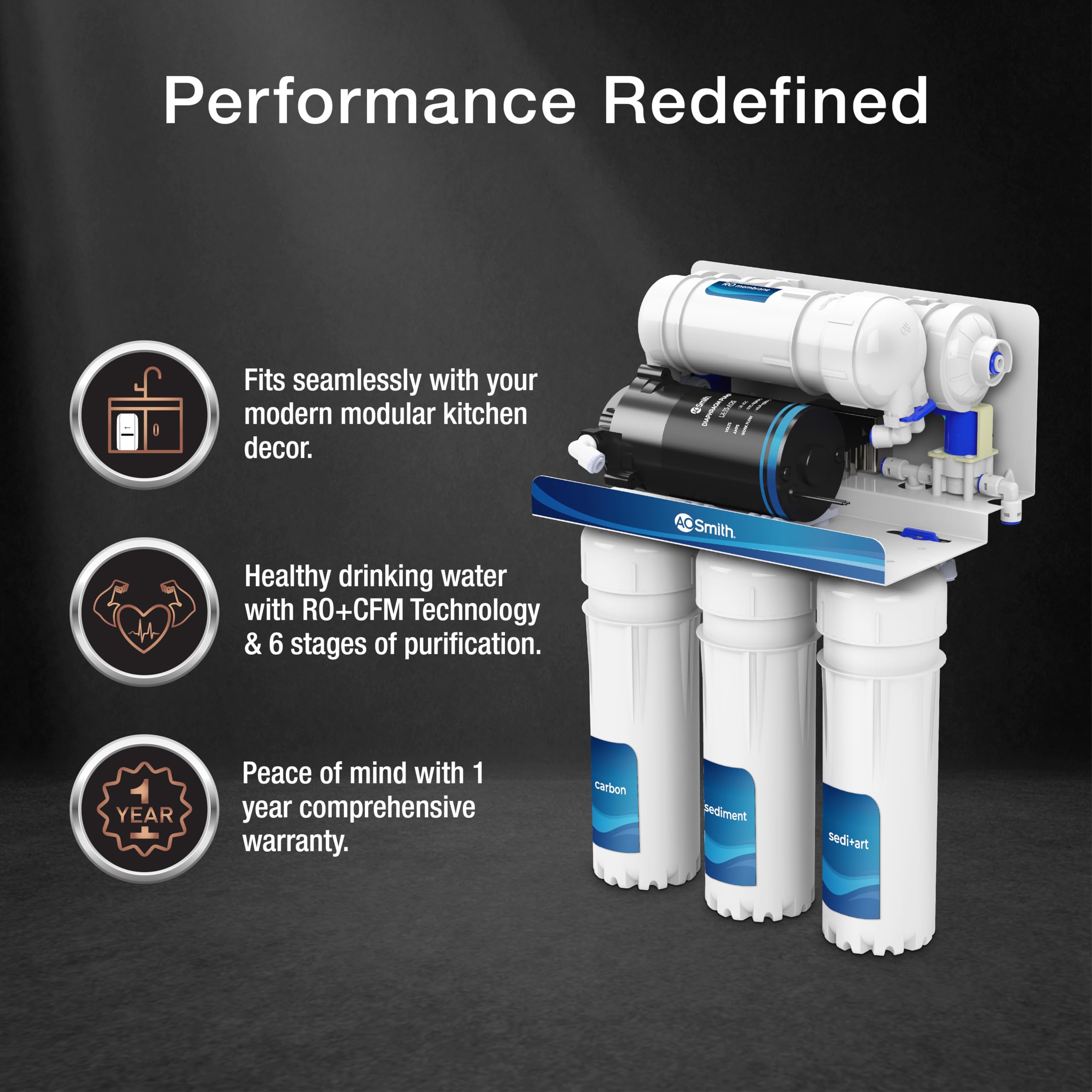 AO Smith X5 Water Purifier - Copper Fortified -5 AO Smith X5 Water Purifier - Copper Fortified -5