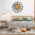 Grande horloge murale - 32 Horloges murales de pouce pour le décor de salon - Horloge murale de batterie pour la cuisine de chambre - Horloge murale presque silencieuse non ticking - Design élégant unique pour Home Décor