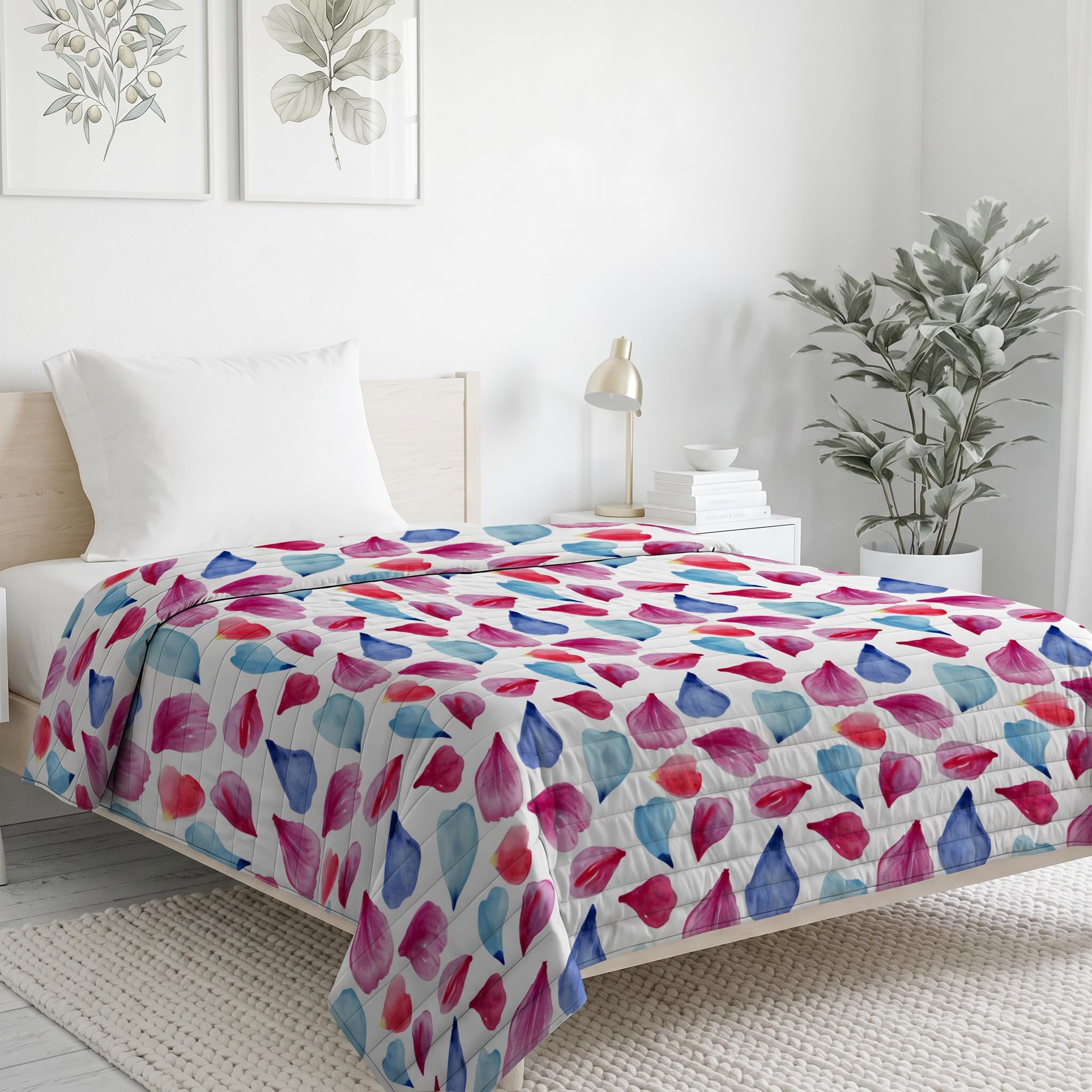 Fantasy Doubleface Sommersteppdecke 170x270cm Microfiber Petali