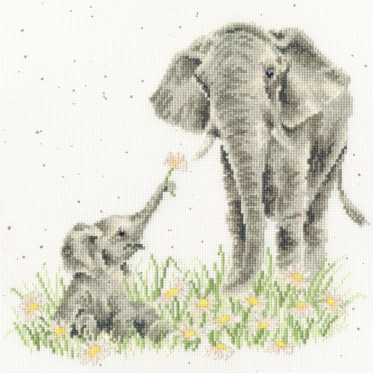 Bothy Threads XHD155 Bloom and Grow - Elephants Counted Cross Stitch Kit
