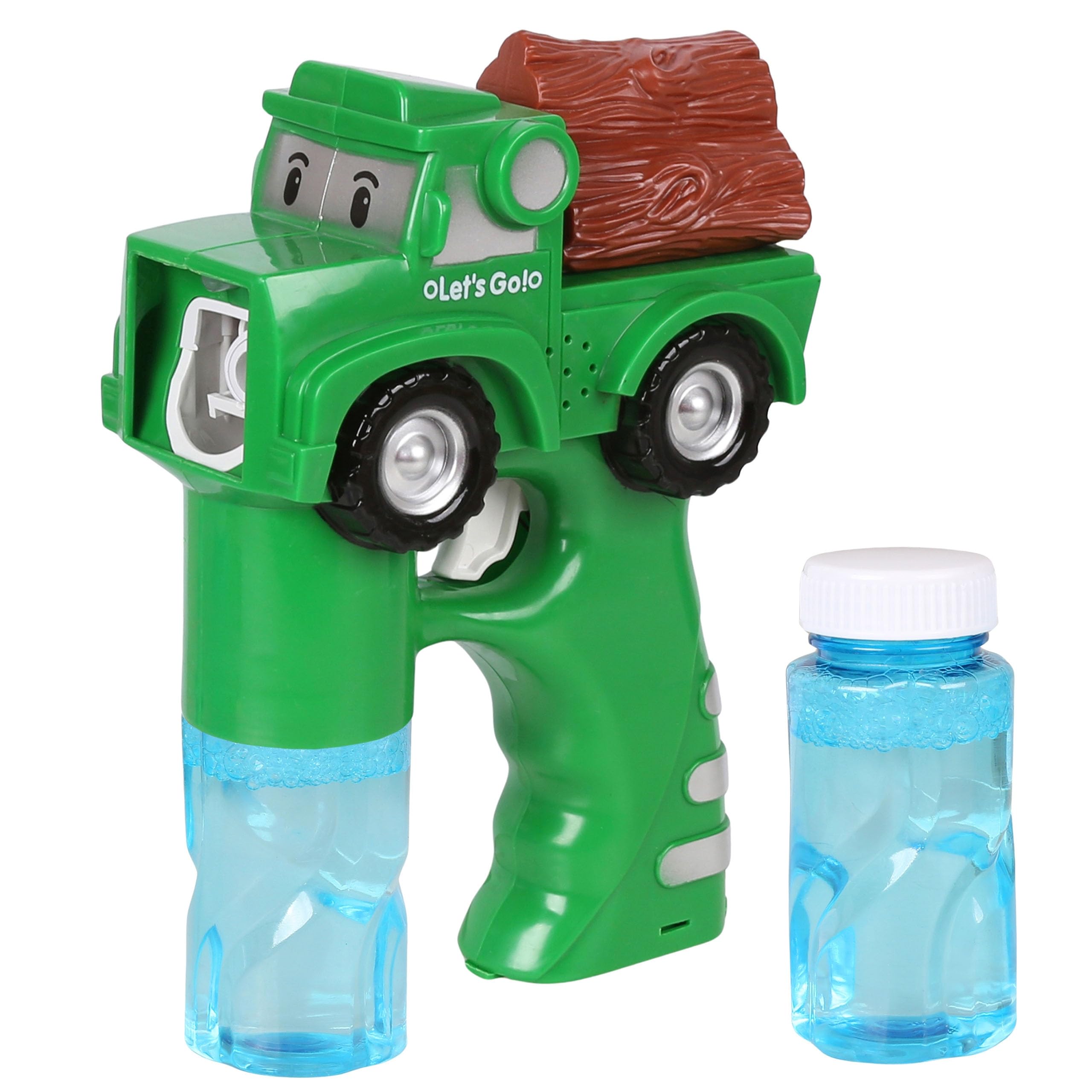 Bubble Gun Truck with LED and Sound, Includes 2 Bottles of Liquid