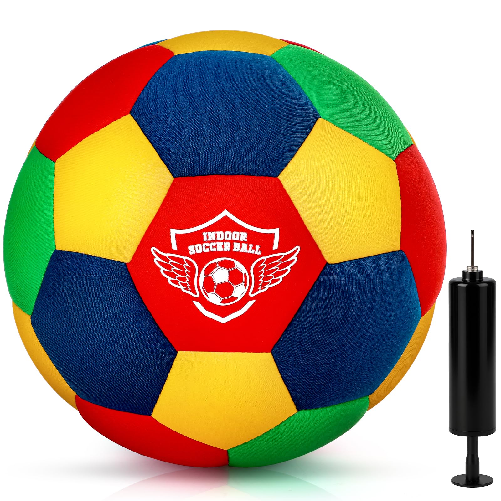 Indoor Soft Football for House Home Training Ball Standard Size 4 Soft & Safe Ball for Teenager 6-12 Indoor Dribbling