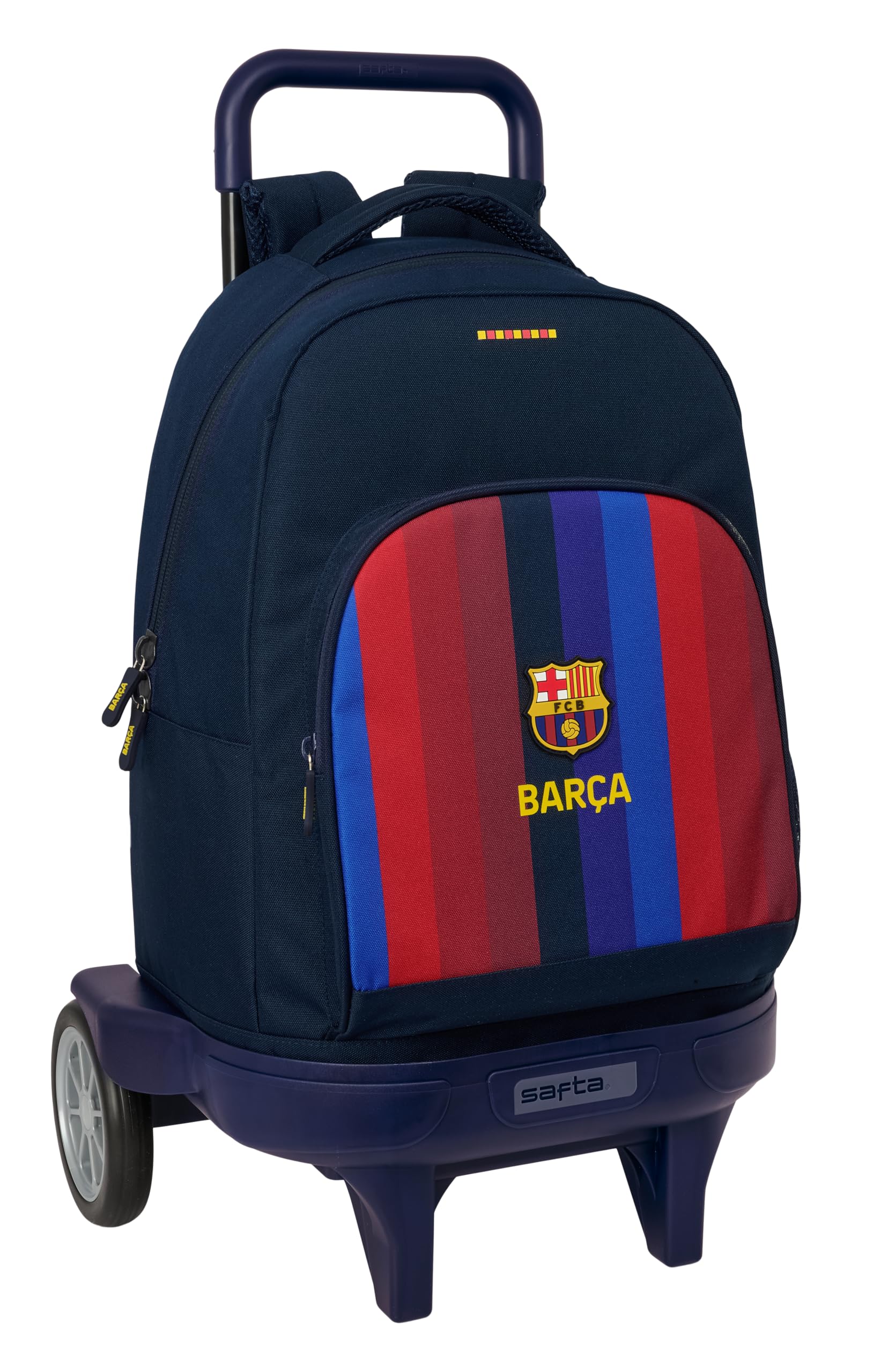 F.C. BARCELONA 1ª EQUIPACIÓN 26/27 - Mochila Grande con Ruedas, Compact Evolución, Extraíble, Ideal para Niños de Diferentes Edades, Cómoda y Versátil, Calidad y Resistencia, 33x22x45 cm