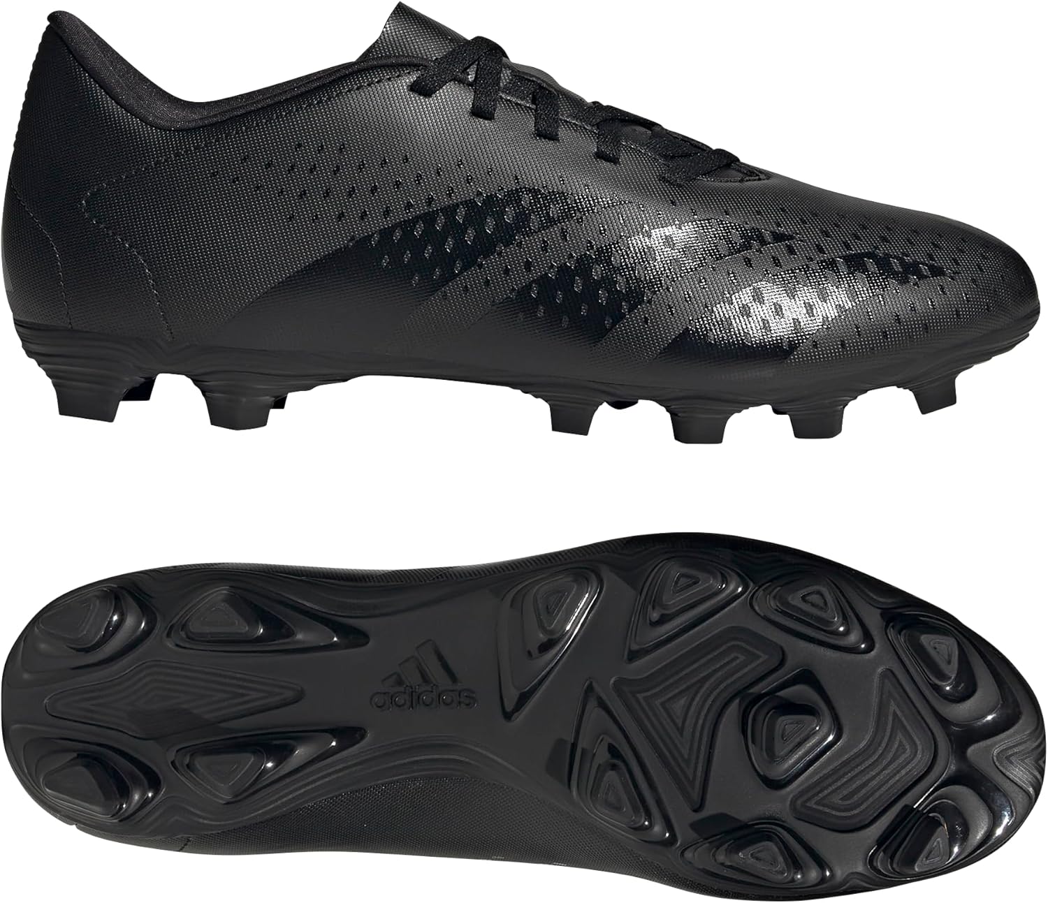 Adidas Unisex Predator Accuracy.4 Flexible Ground Soccer Shoe, Black/Black/White, 6.5 US Men - Image 5