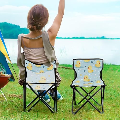 Miniatura 2 de Al aire libre plegable lindo pato amarillo camping sillas para adultos silla de camping portátil silla de césped ligero 202a5094