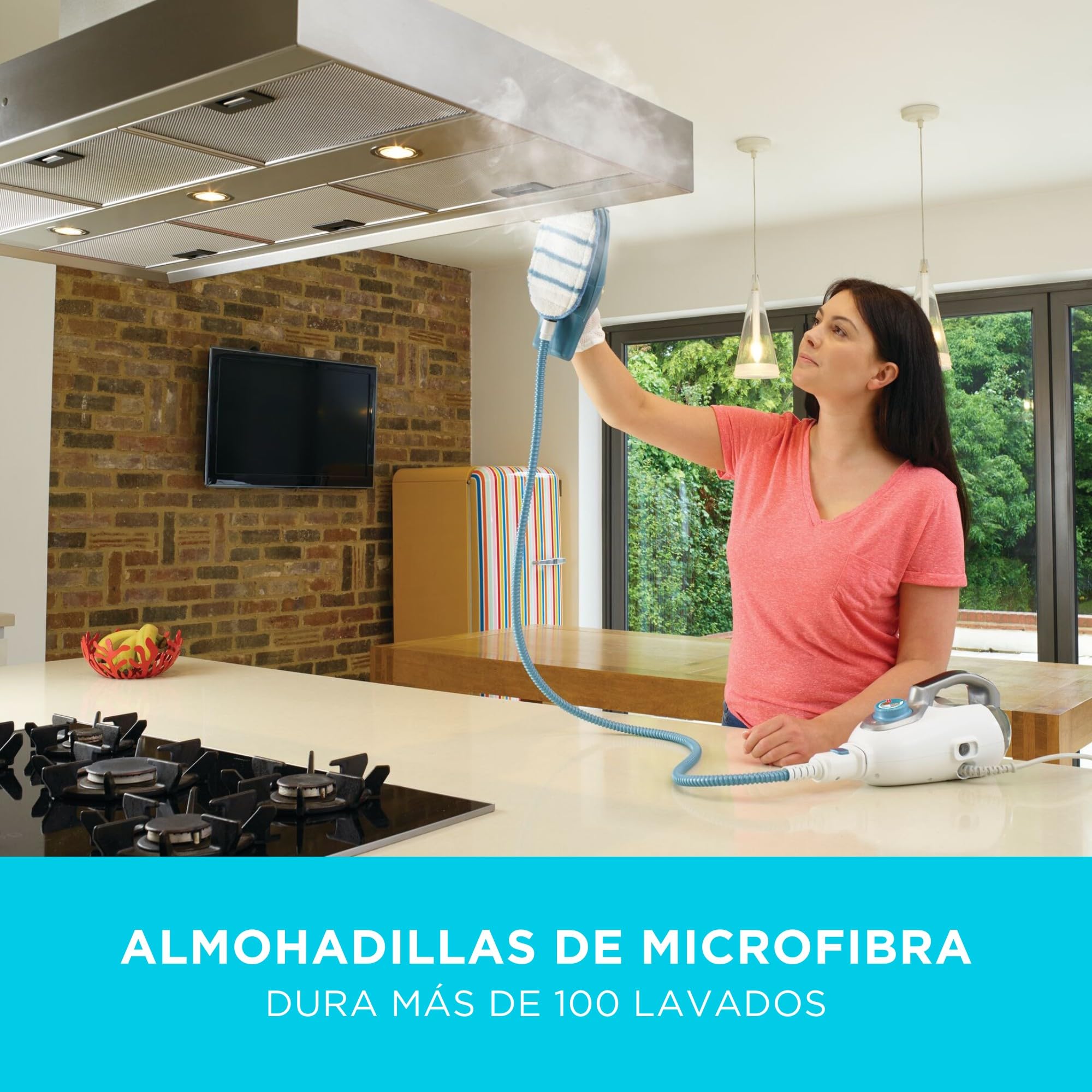 BLACK+DECKER Fregona de vapor 2 en 1 con guante limpiador de mano SteaMitt y 11 accesorios, BHSM166DSM-QS