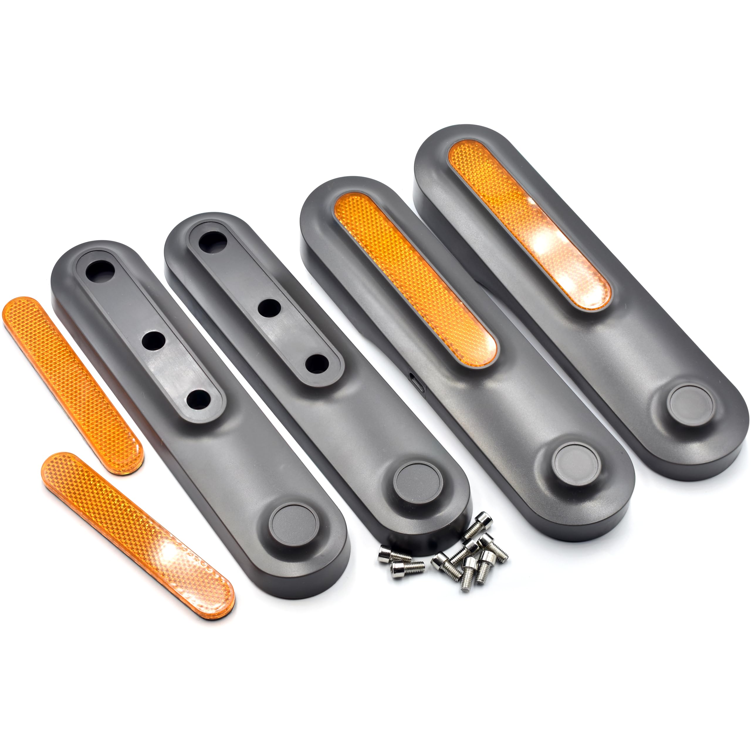 myBESTscooter - Cubiertas para Ruedas Laterales Delanteras y traseras con Piezas Reflectantes para Patinete eléctrico Xiaomi 4 Ultra