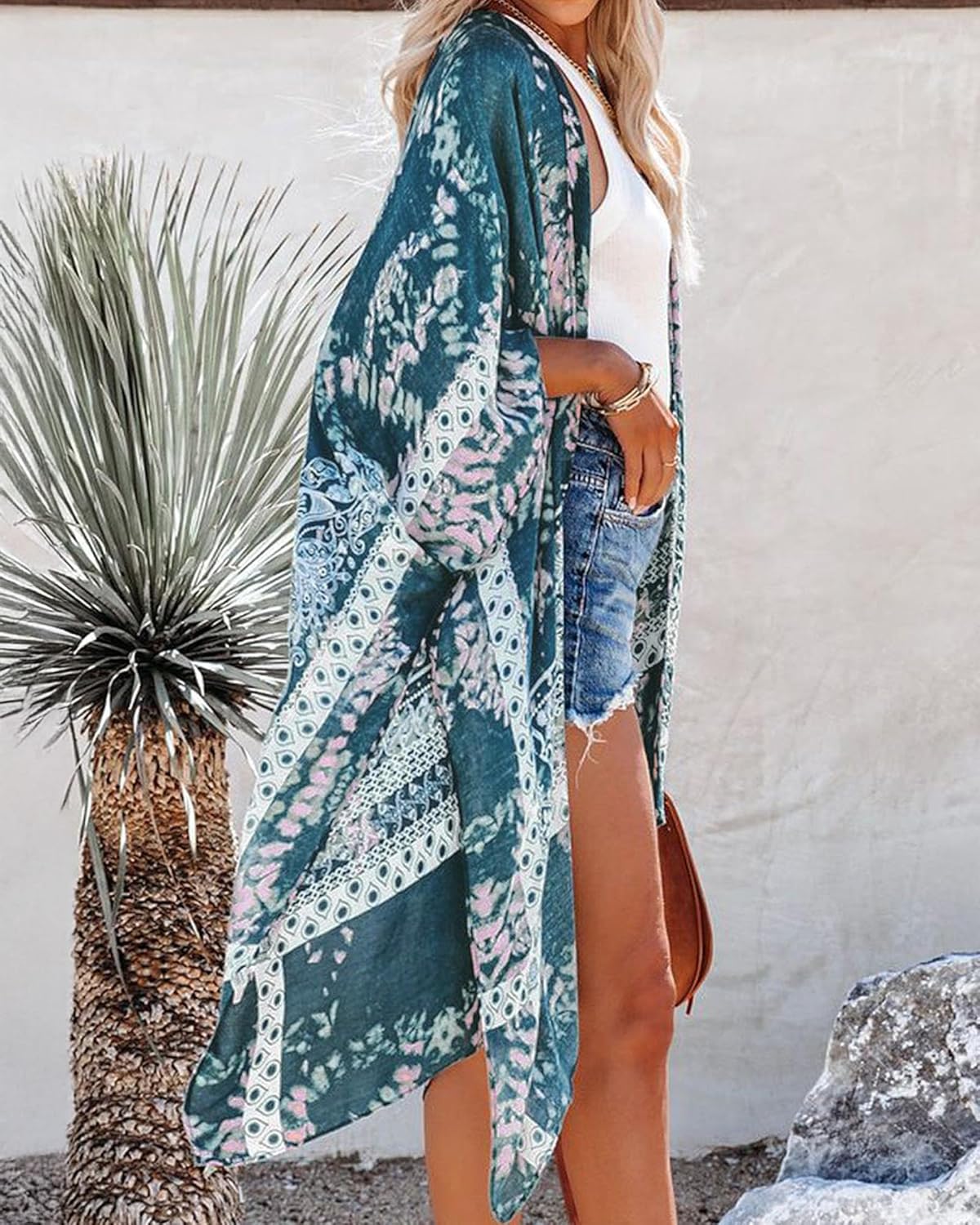Women's Kimono Swimsuit Coverups Summer Beach Casual Loose Cardigans for Swimwear - Image 5