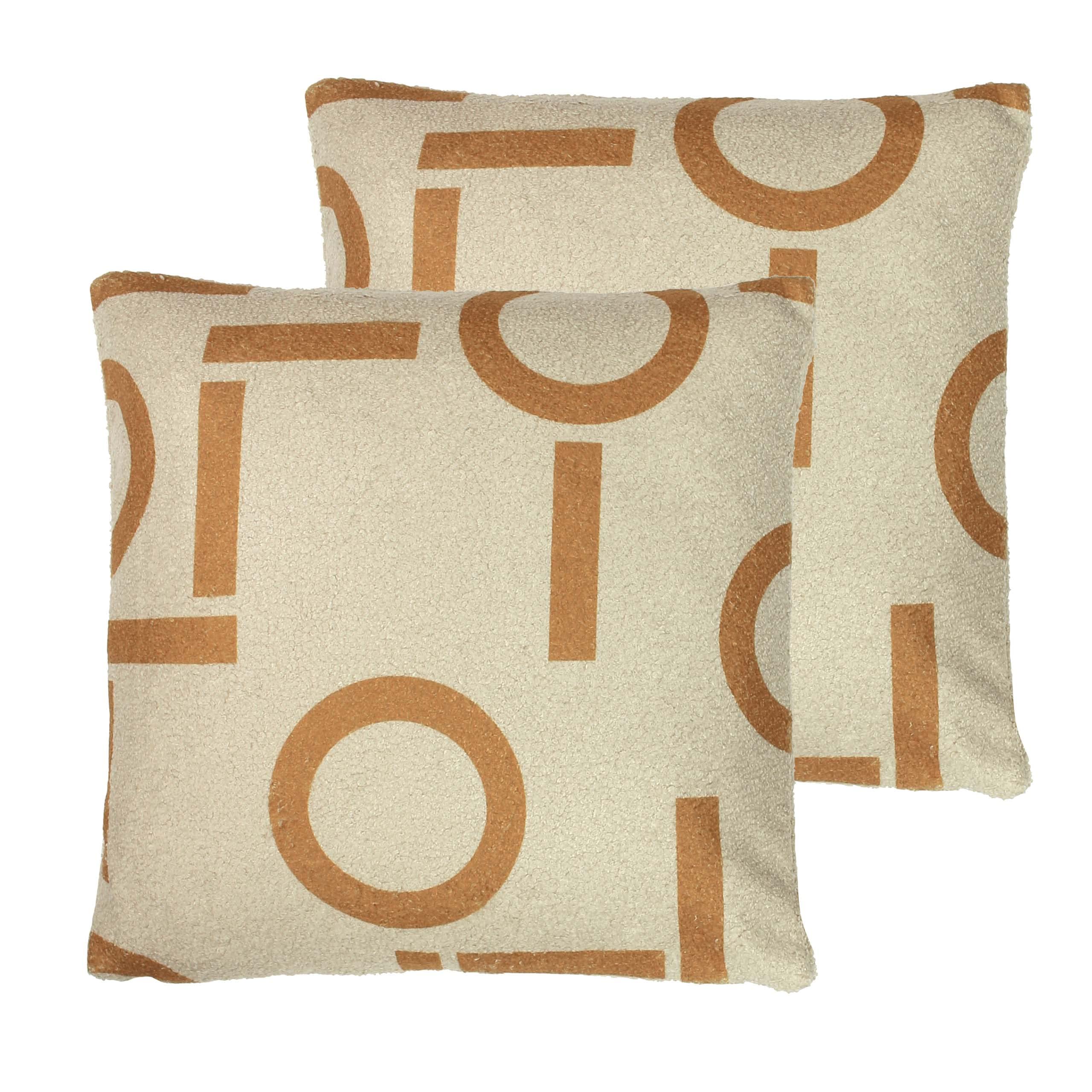 furn. Shearling Circa Feather Filled Cushions Twin Pack,43 x 43cm
