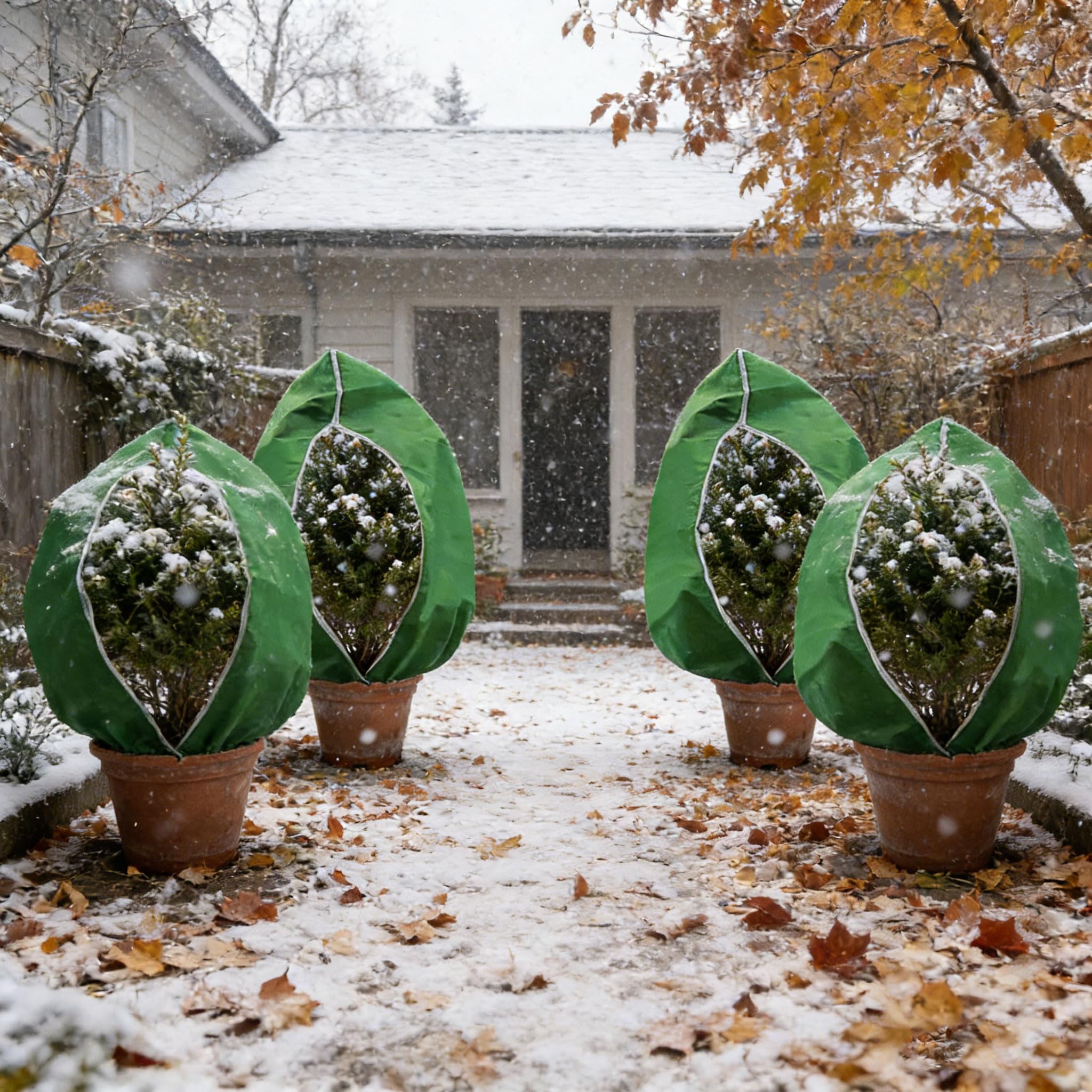 6 fundas multiusos para plantas, aislantes, transpirables, para invierno, protección de instalación, durabilidad