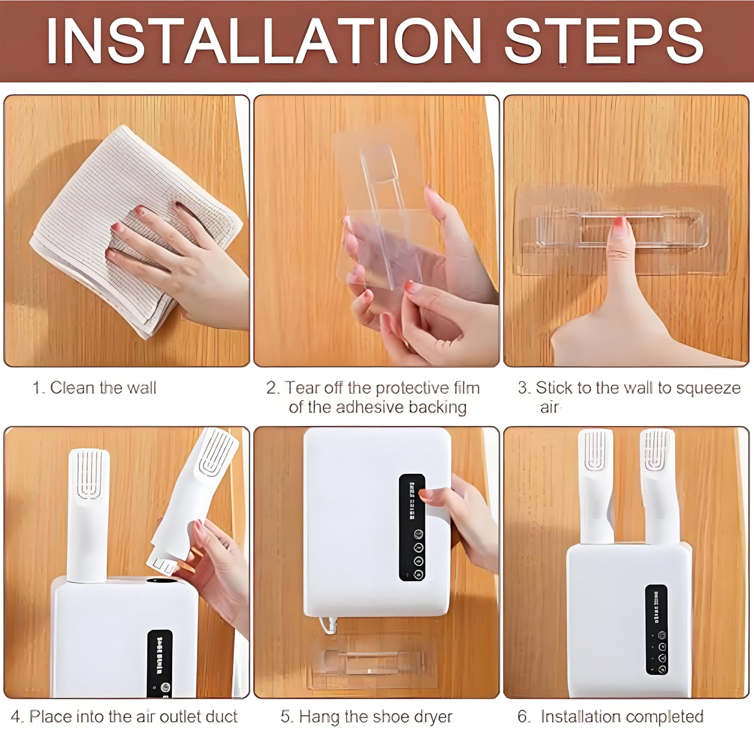Secadora De Zapatos para Montaje En Pared, Secadora De Botas, Secado Cronometrado De 1-3 Horas, Parada Automática, con 360 ° Giratorio, Solución De Secado Rápido para Hogar