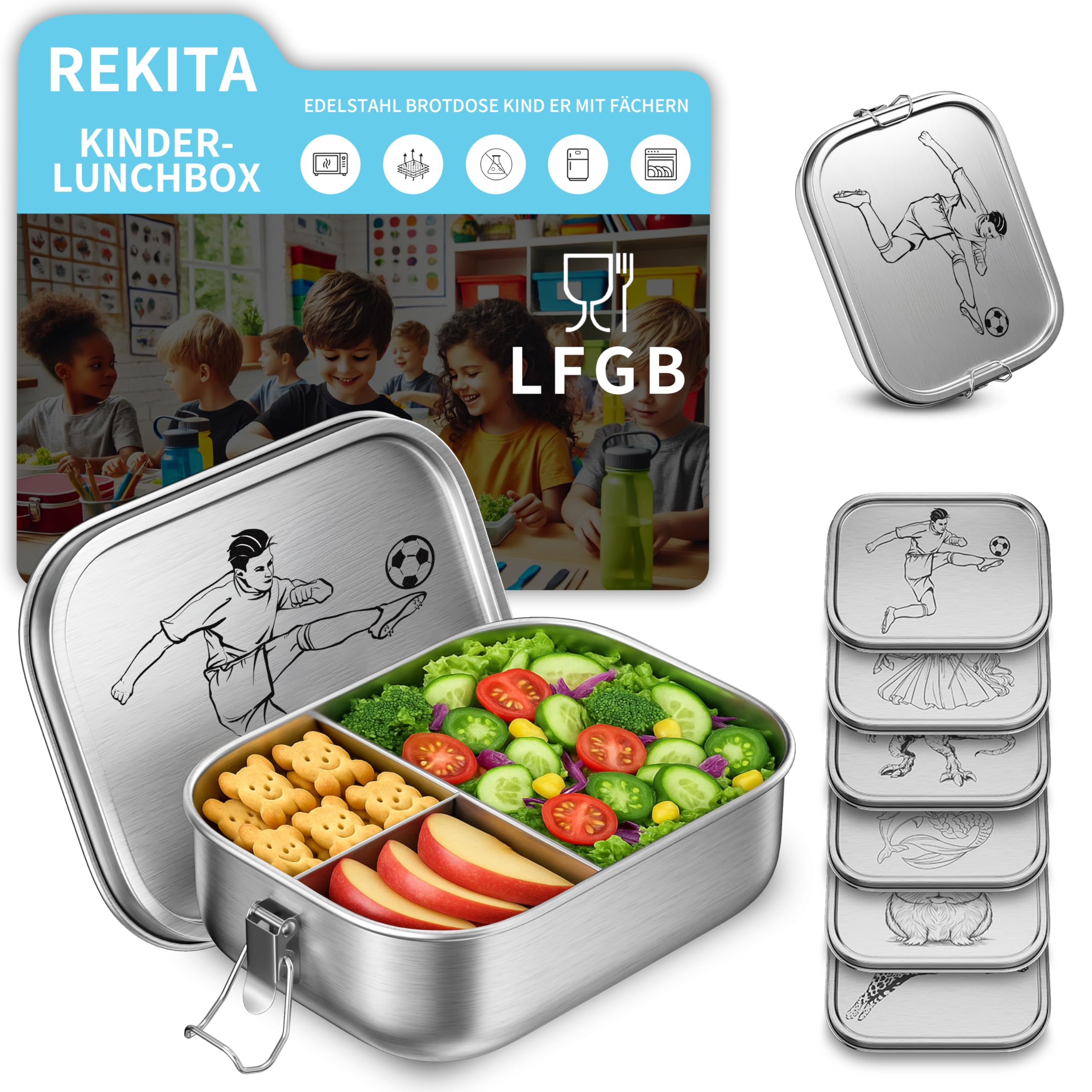 Homikit Bento Box In Acciaio Inox 850 Ml Con 2 Scomparti – Pranzo E Snack A Prova Di Perdite