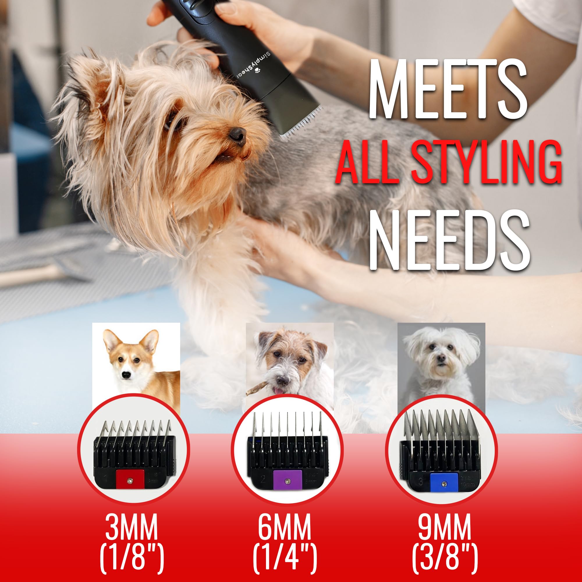 Cortapelos de alta calidad para el aseo de perros, tijeras con cable de 2 velocidades de alto rendimiento, kit de aseo silencioso y fiable para perros y gatos, SS200