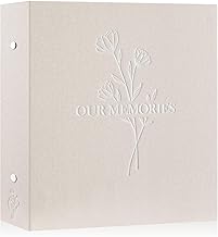 Lanpn Lino Album Fotografico 10x15 1000 Tasche, OUR MEMORIES Grande Biancheria Album Foto Portafoto Verticale Orizzontali Tascabile Tasca (Beige)
