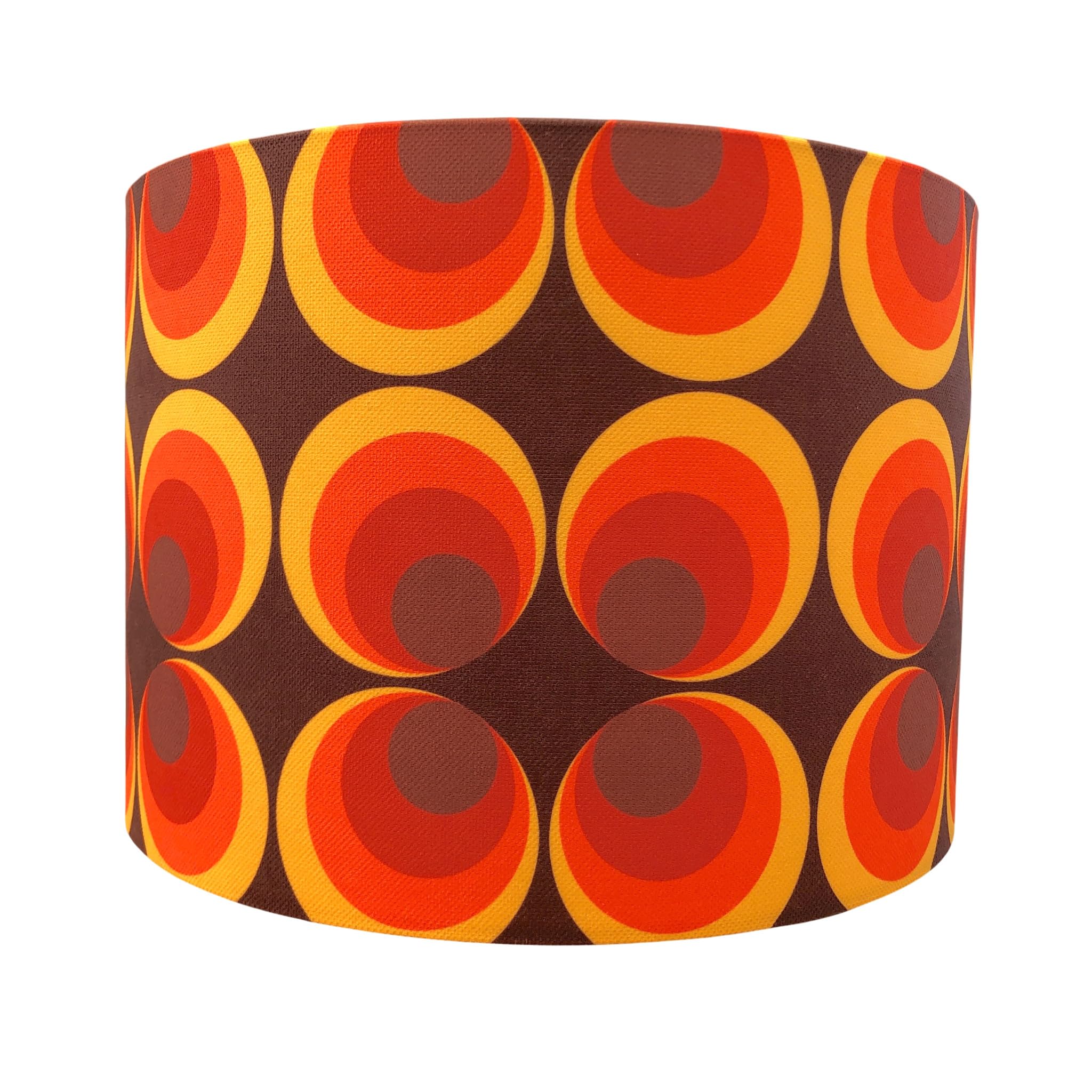 60s 70s Retro Mid Century MCM Lampshade Brown, Orange, Yellow West Germany (Large (40cm Diameter))