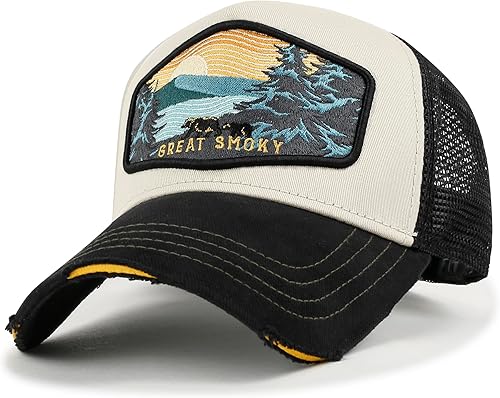 ililily Gorra de béisbol vintage con bordado de Howels prémium