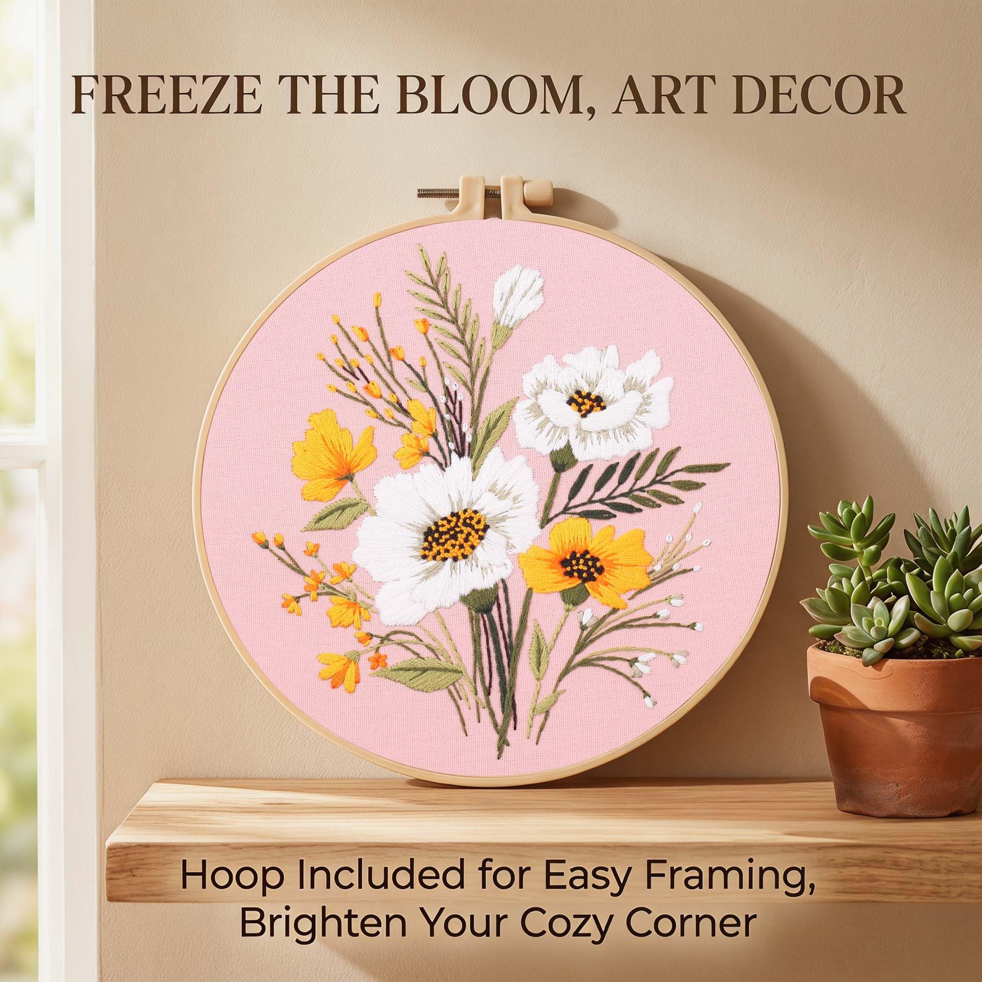 Beginner Embroidery Kit - Easy Stitching Tutorials -4 Beginner Embroidery Kit - Easy Stitching Tutorials -4