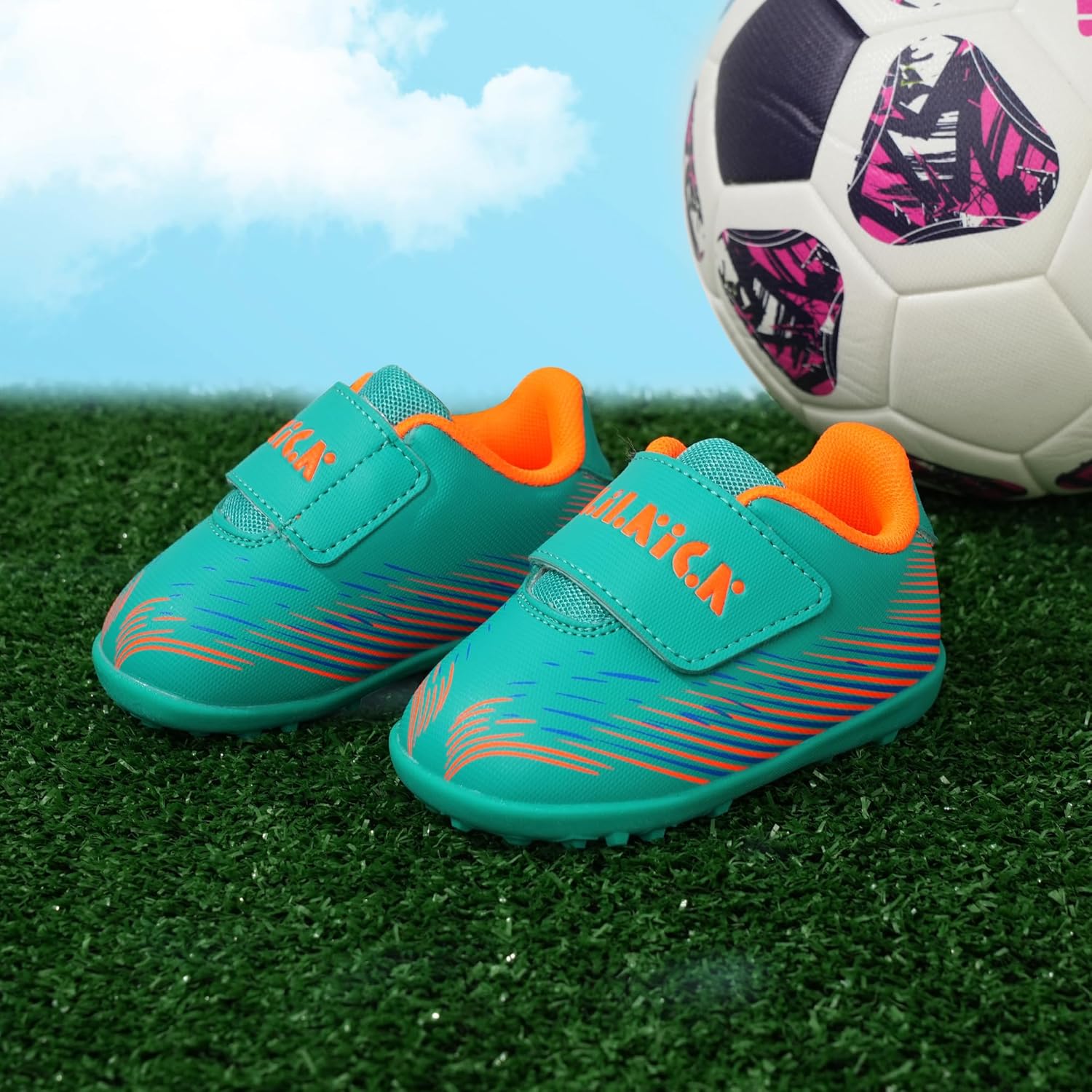 brooman Toddler Soccer Shoes for Boys and Girls 0-3 Years