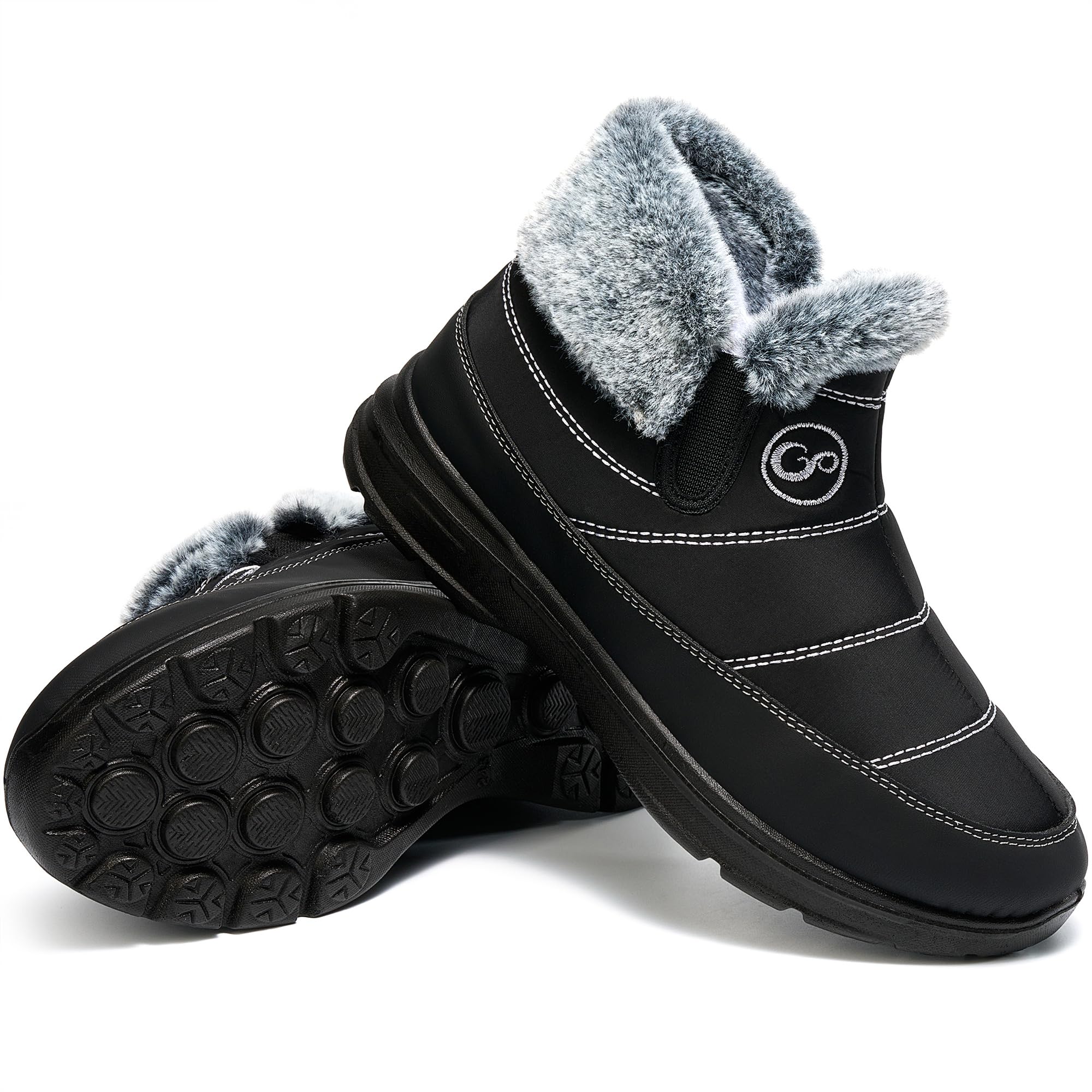 Winter Snow Boots for Women Warm Fur Lined Ankle Booties Waterproof Non Slip Outdoor Comfortable Ladies Shoes for
