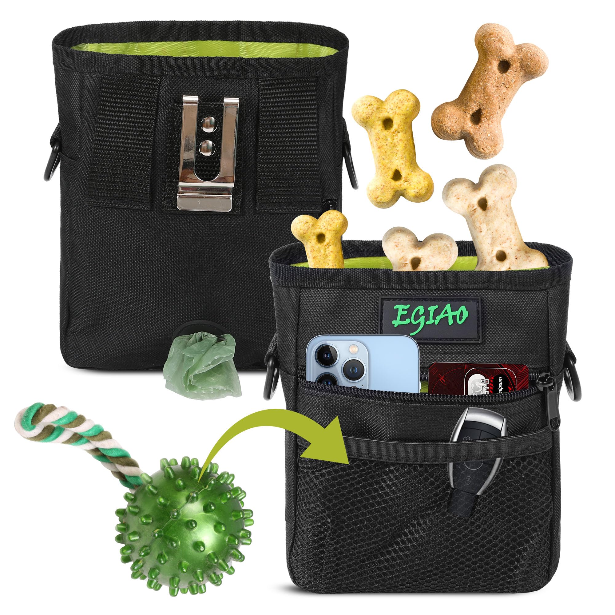 Fanny Pack VZZNN 4Pcs Silicone Dog Treat Pouch,Magnetic Treat