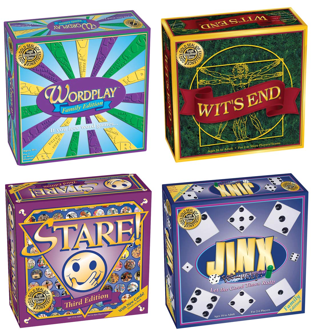 Amazon.com: Wordplay + Wit's End + Stare + Jinx = Fun Board Games for Adults  and Game Night Bundle : Toys & Games