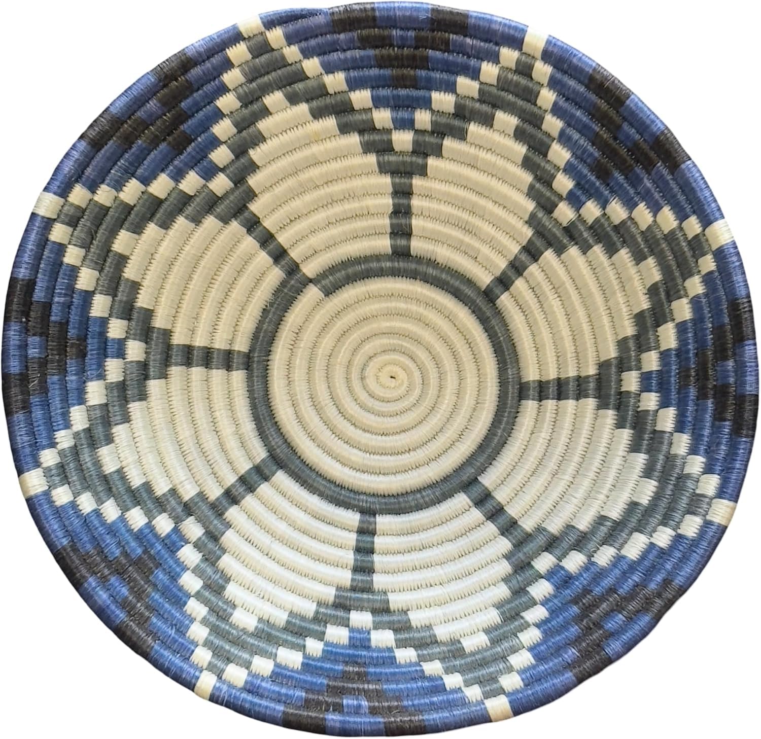 Handwoven African Sisal Basket Bowl Handmade Woven Fruit Bowl, Decorative Wall Basket for Home Décor, Living Room Centerpiece Gifts Zen Design Arts