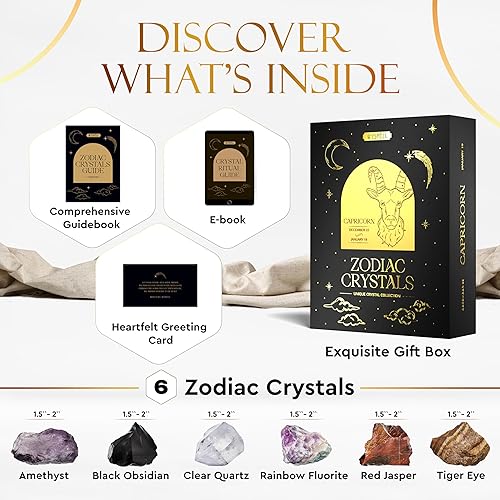 Miniatura 8 de Wyspell Juego de cristales Libra, 6 cristales de Libra y piedras curativas, regalos del zodiaco para mujeres, regalos de cumpleaños de Libra para