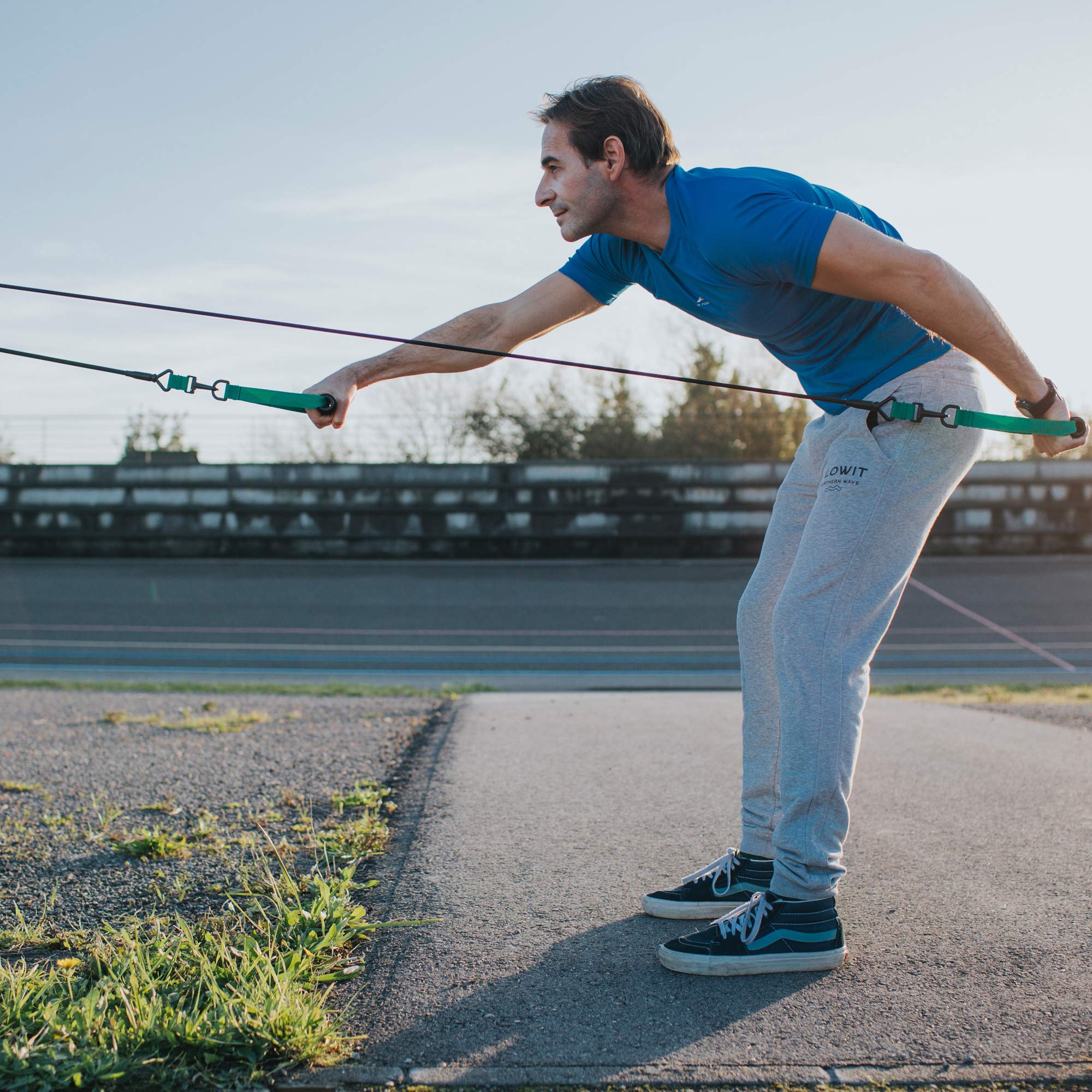 Super Stroke Dryland Linki oporowe z wymiennymi uchwytami i łopatkami. Gumki elastyczne Trening Statyczny suchy pływanie. Dostępne różne poziomy oporu