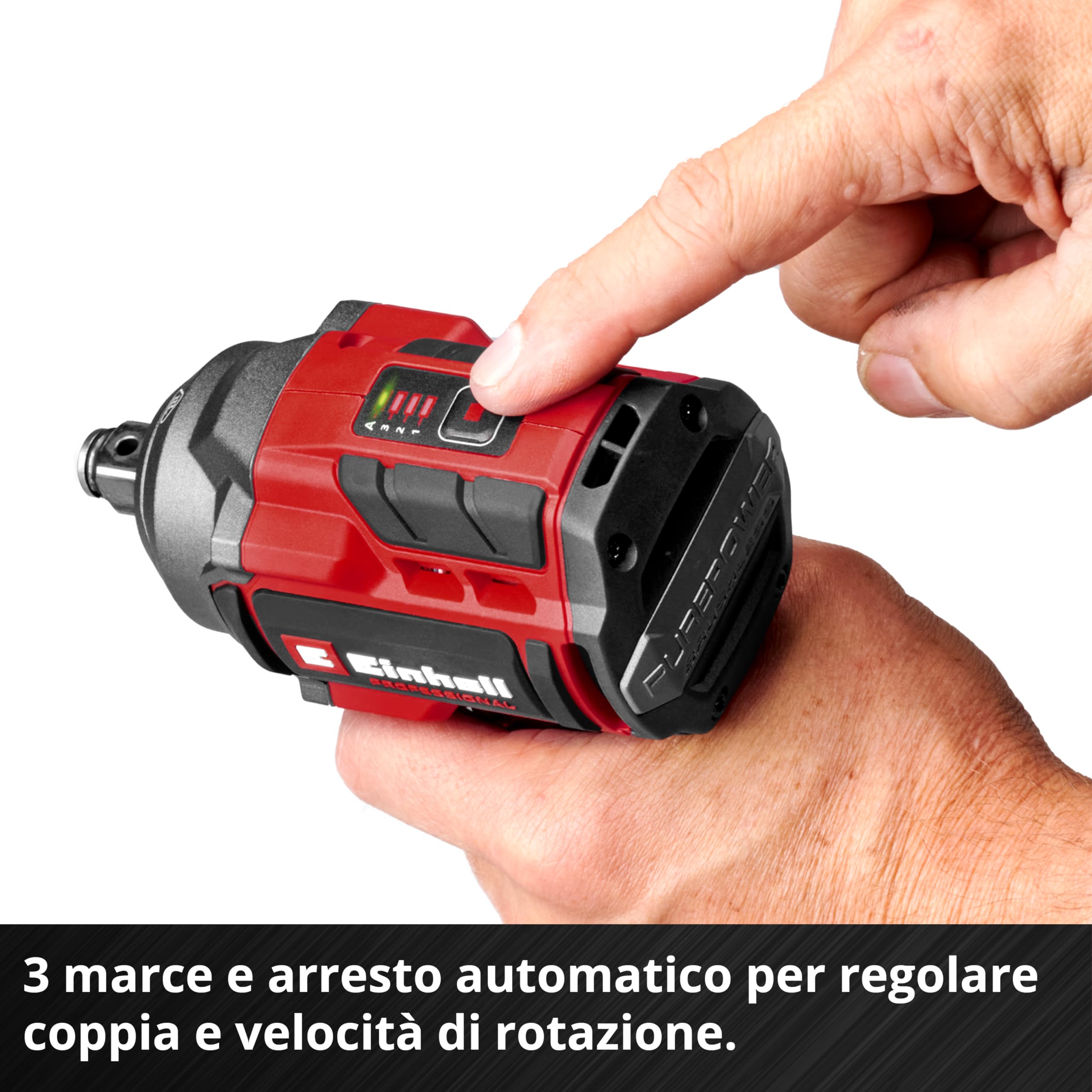 Einhell Professional Trapano a percussione a batteria TP-CW 18/350-C Li BL-Solo PXC (18 V, coppia 350 Nm, funzione di arresto automatico, Brushless, mandrino esagonale, batteria esclusa)