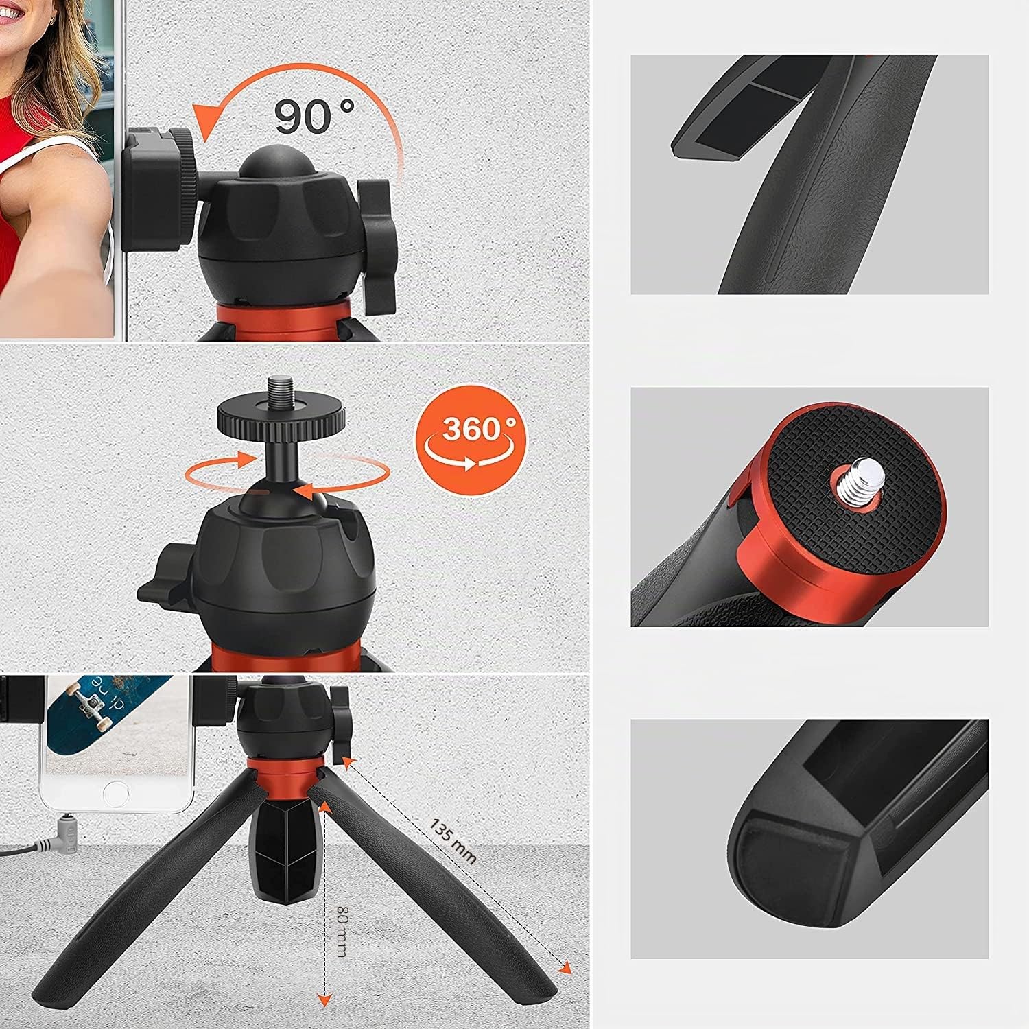 COMICA CVM-VM10-K2 Pro Kit Vidéo pour Smartphone, Vlogging Kit avec Microphone Cardioïde, Équipement avec Mini Trépied pour Youtube/TikTok/Android