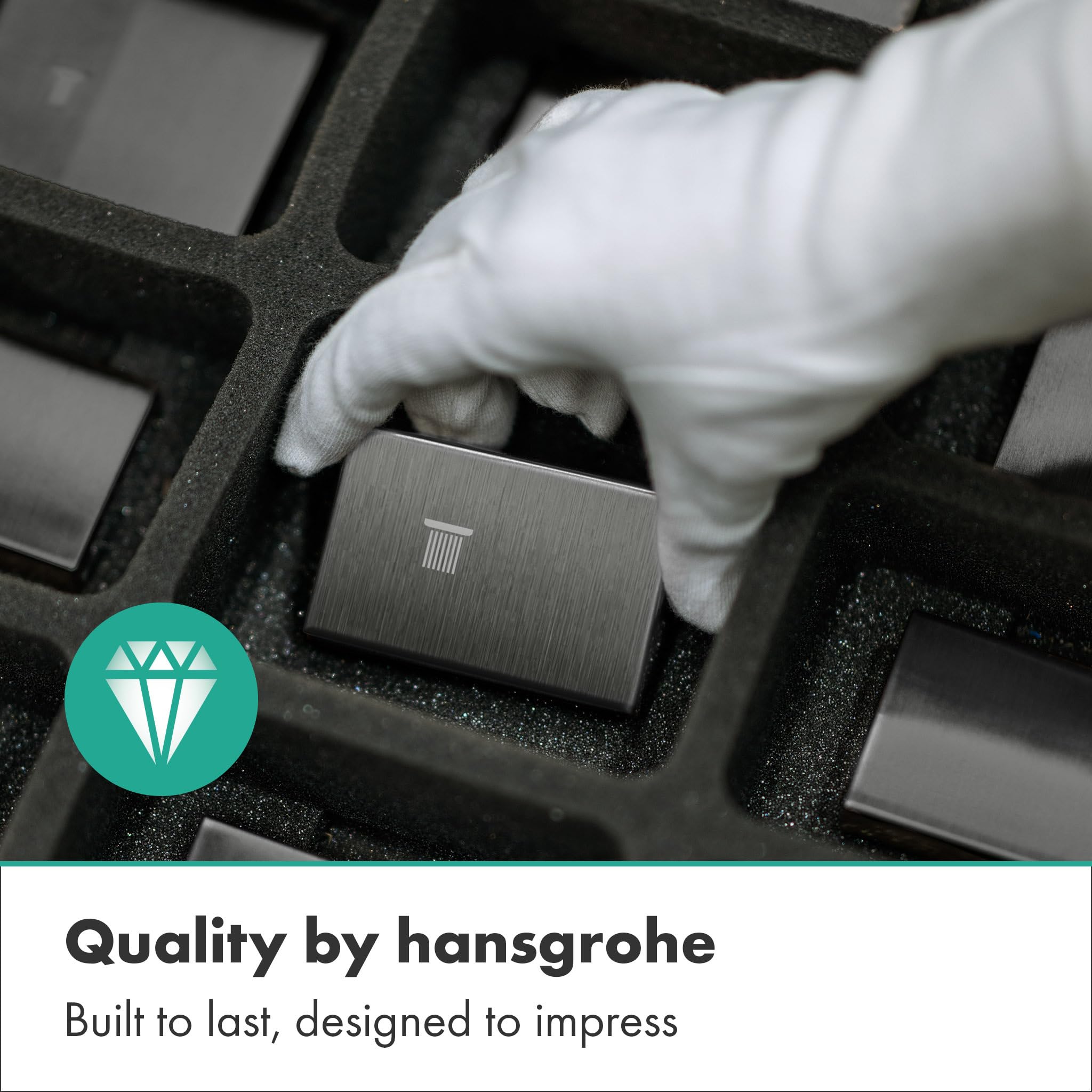 hansgrohe Zawór spustowy, niezamykany, szczotkowany czarny chrom