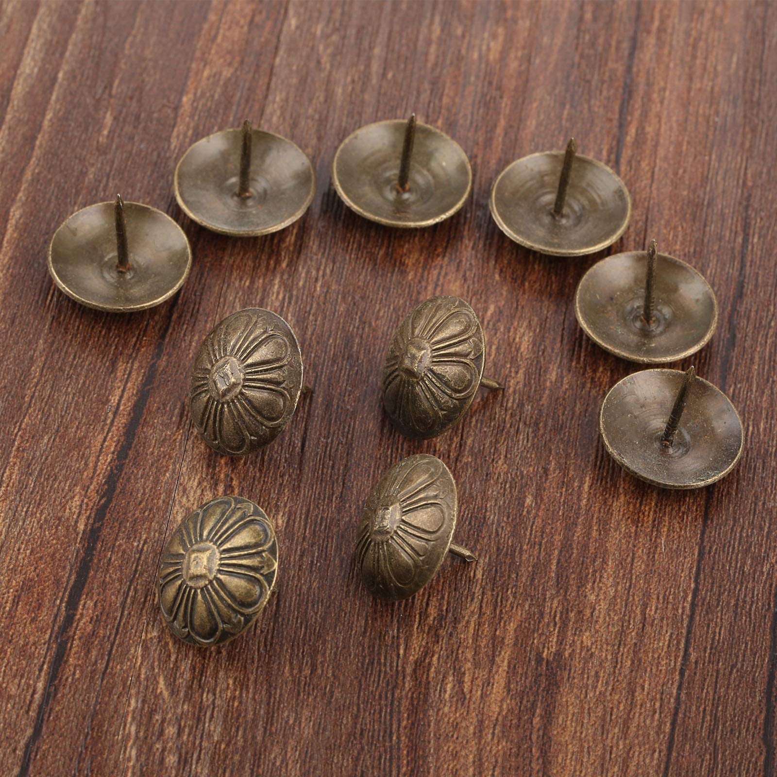 Clous, Punaises, punaises de rembourrage, pouce, décoratives meubles, 20 pièces fleur antique bijoux à ongles cadeau boîte en bois porte canapé 19 * 15 mm