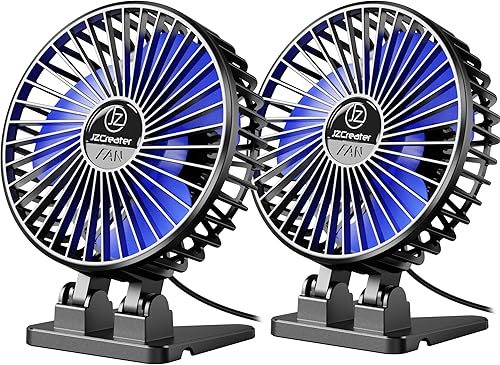 Miniatura 11 de JZCreater Ventilador de Escritorio USB, Mini Ventilador Portátil, Ventilador de Enfriamiento de Mesa de Escritorio de 3 Velocidades, Ventilador de