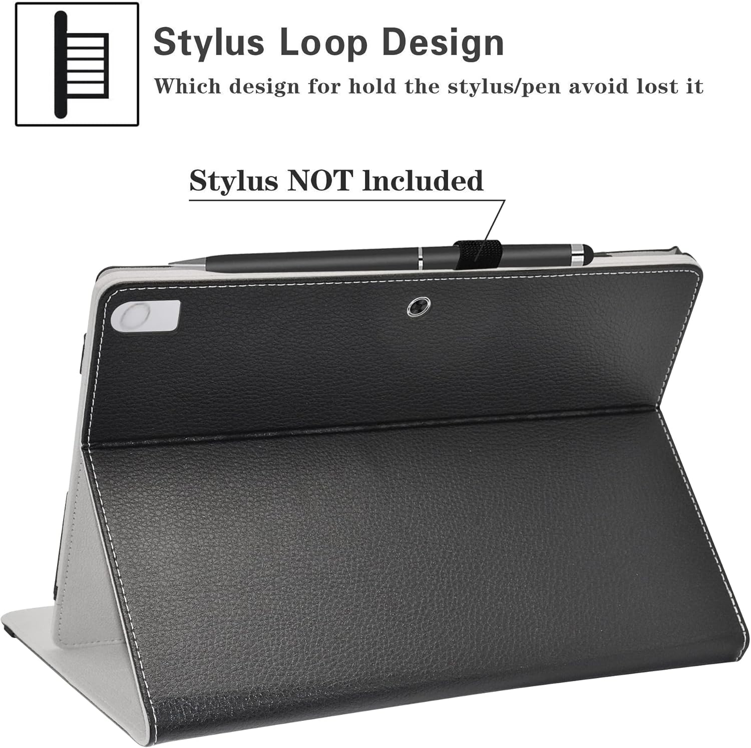 LiuShan Compatible with Dell Latitude 7320 Case,PU Leather Slim Folding Stand Cover for 13" Dell Latitude 7320 Detachable Tablet (Not Fit Other Tablet),Black - Image 6