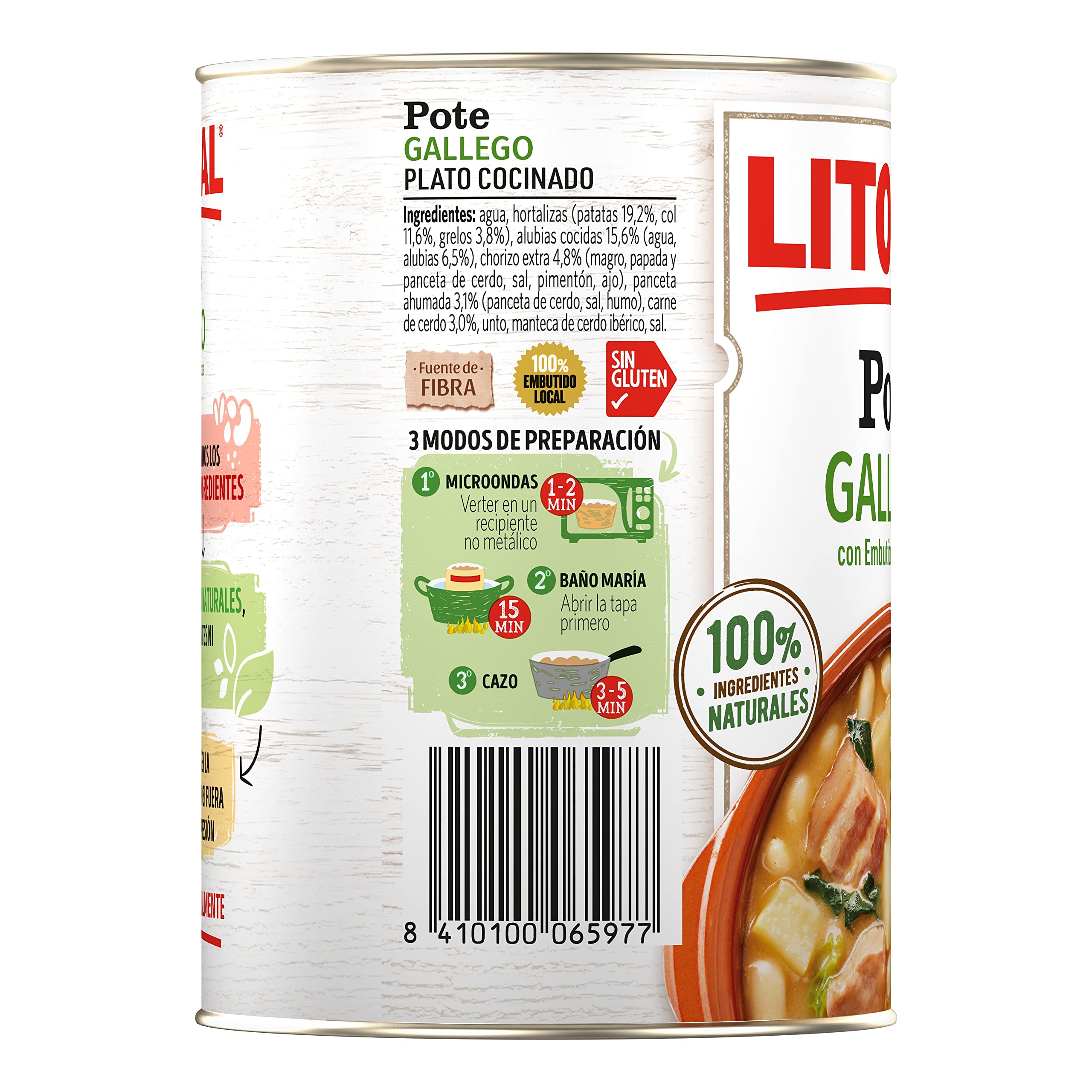 LITORAL Pote Gallego Plato Preparado Sin Gluten 430g
