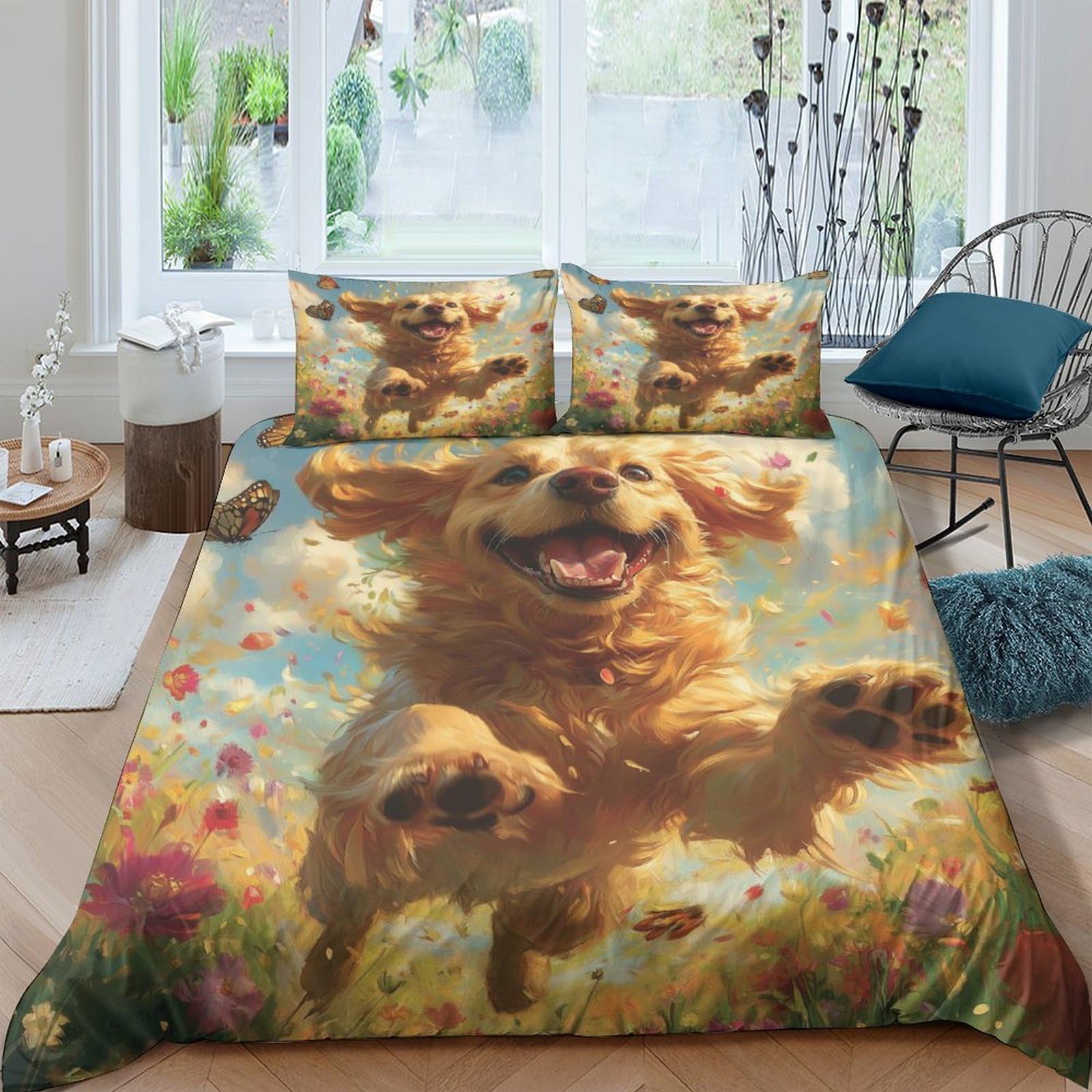 Housse de couette 260x220cm microfibre douce et zip invisible