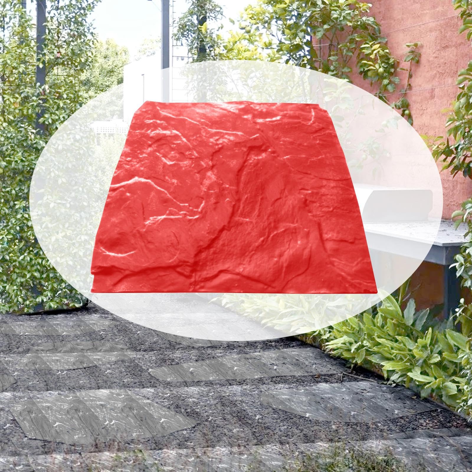 Modello di Getto di Texture di Cemento Strumento di stampaggio Realistico Fai da Te Tappetino per Timbro di Cemento con Texture di Roccia per Scultura