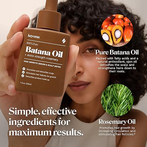 Miniatura 7 de Keyoma Aceite de batana para el crecimiento del cabello con romero nutre y desintoxica el cuero cabelludo para un cabello más grueso, más fuerte y