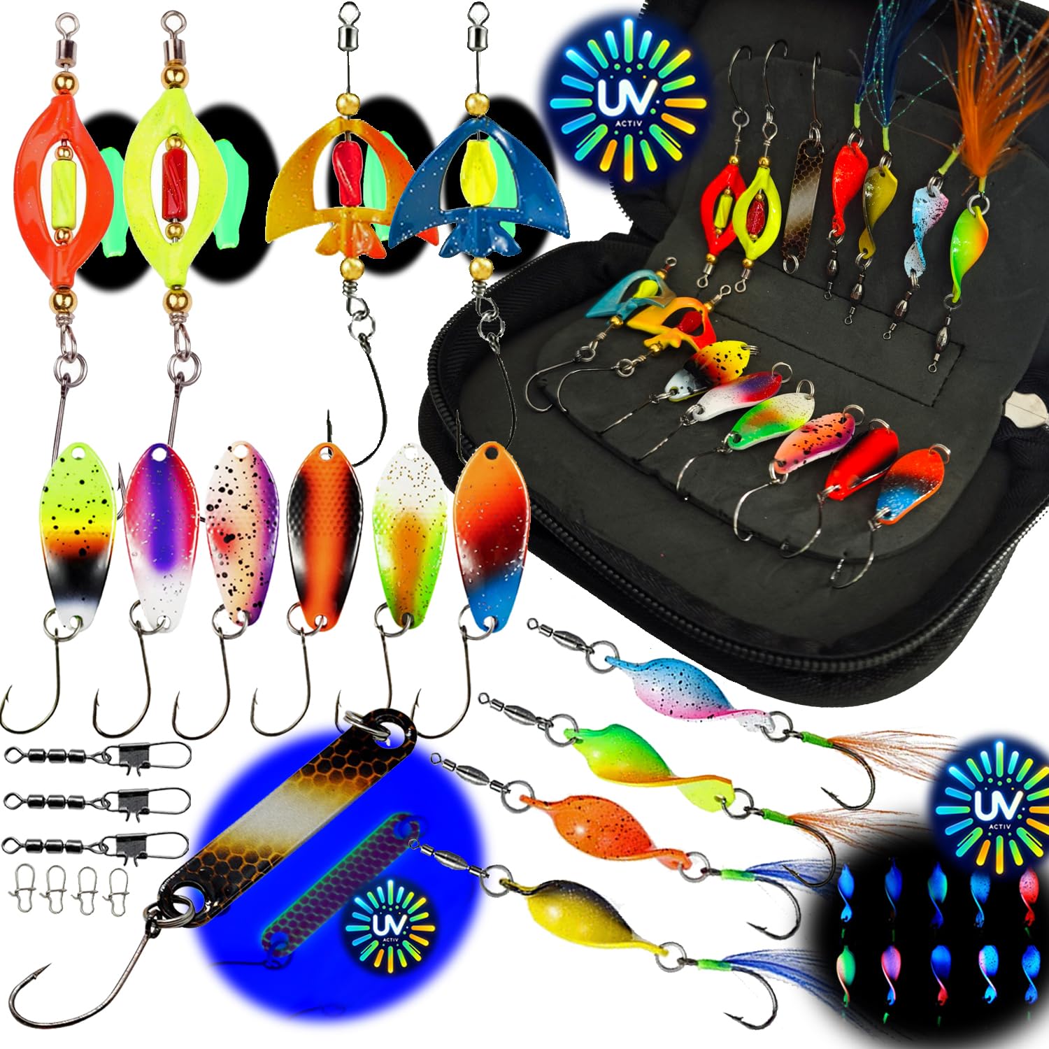 Neu Alle Forellen Kder Neuheiten 2025 in Einer Spoon Tasche | Forellen Set  15 Spoons Forelle