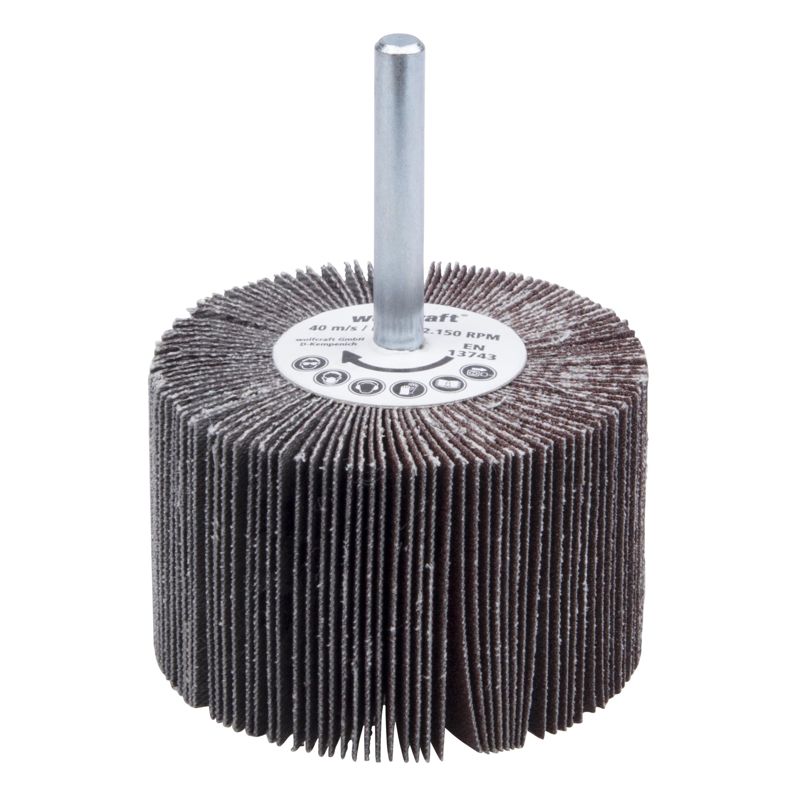 Wolfcraft 2035000 60 X 40Mm Rotary Flap Wheel Sander With 150-Grit 4006885203501