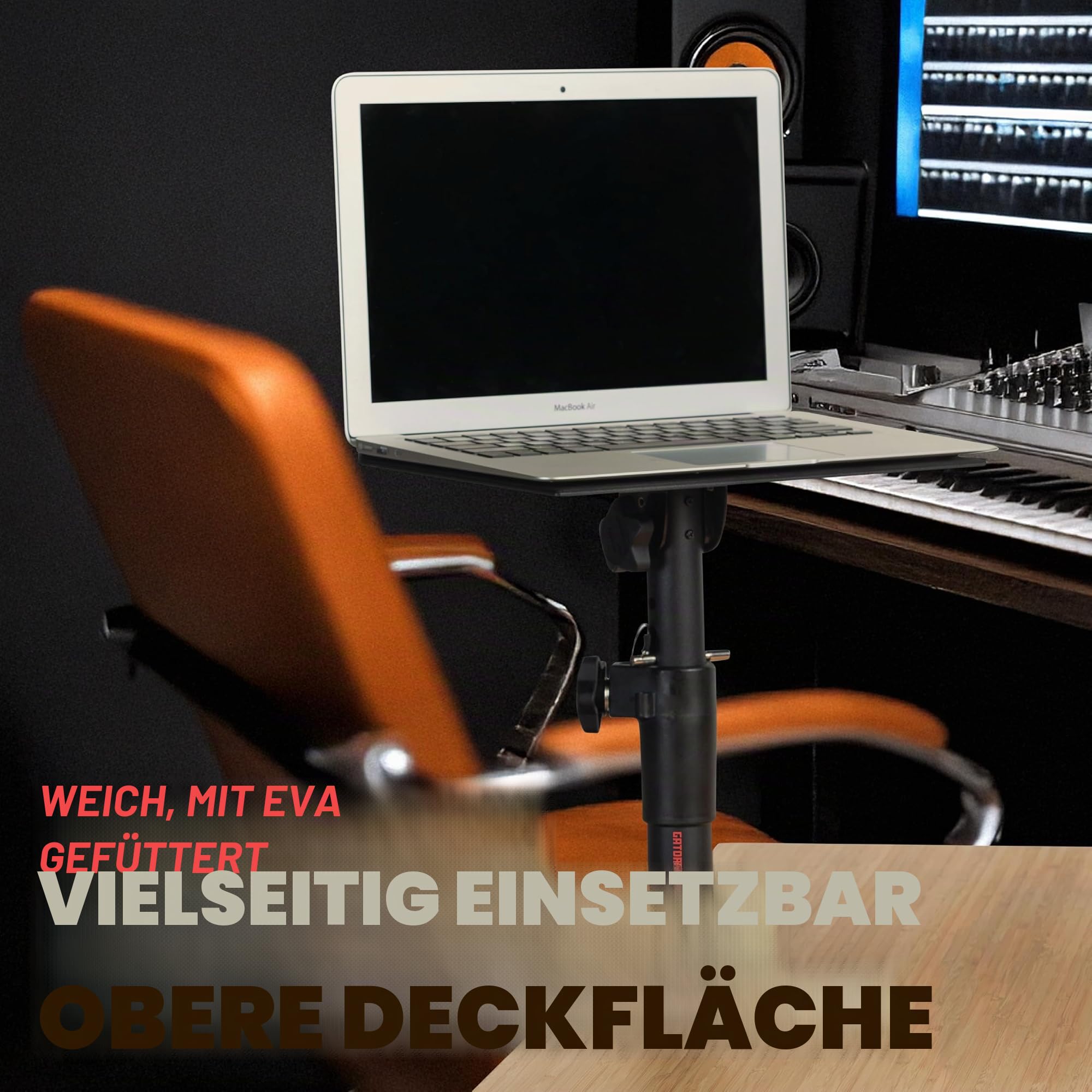 Gator Frameworks Desktop-Klemmständer für Studio-Monitore und Lautsprecher - 2er-Set (GFWSPKSTMNDSKCMP)