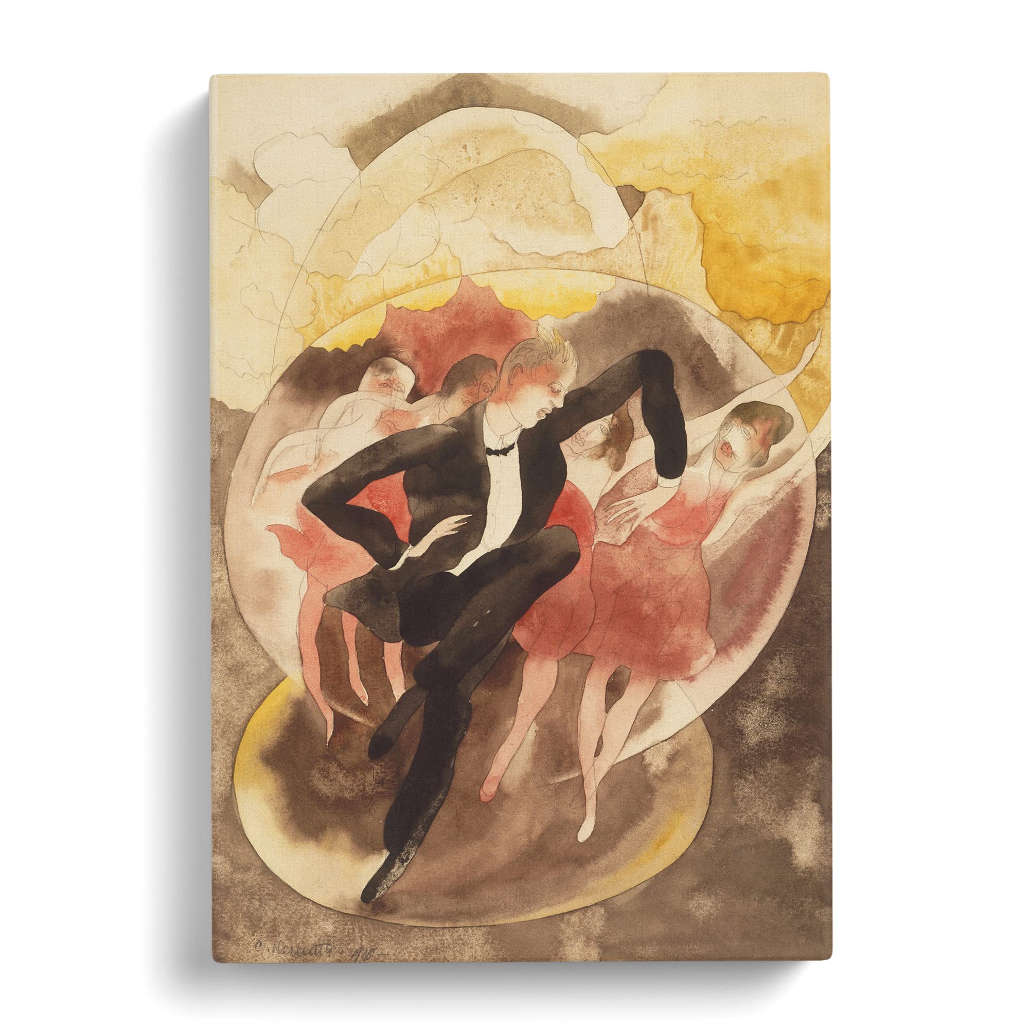 Dancer With Chorus By Charles Demuth Canvas Print, Mixed, 25L x 50W cm - Image 3