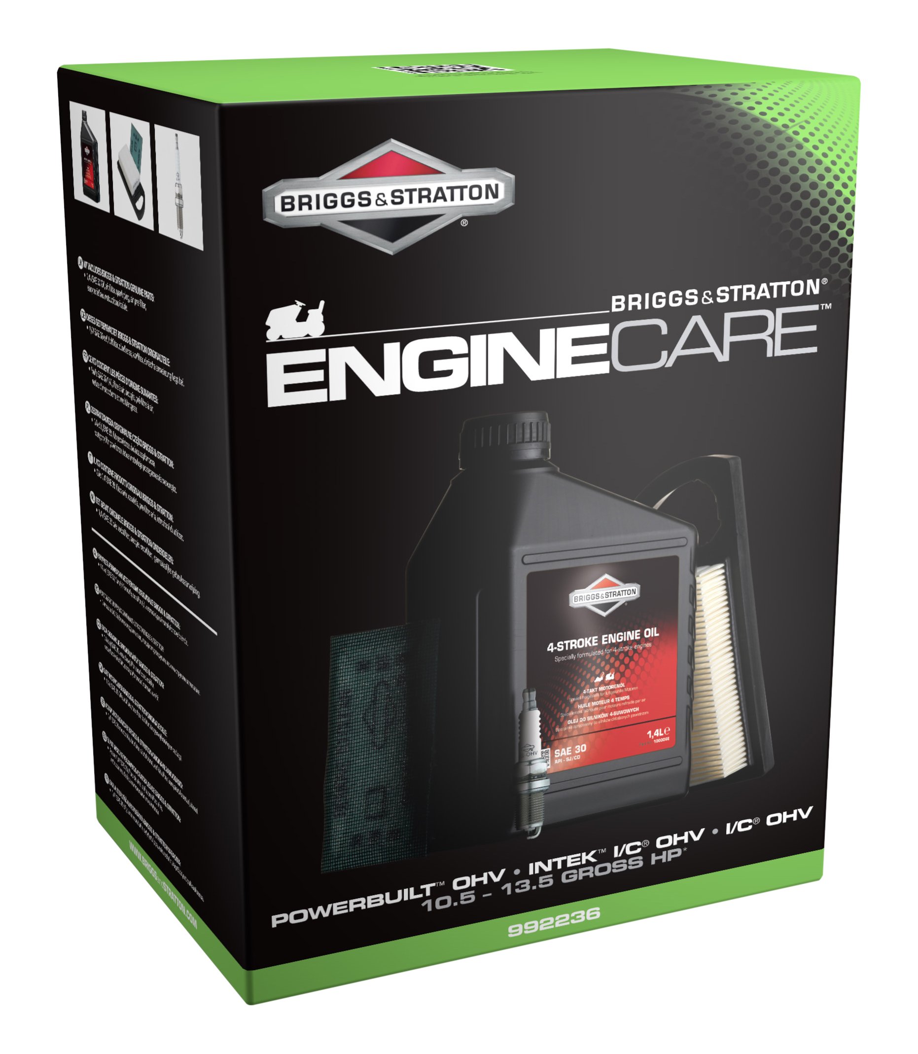 Kit Manutenzione Motore Briggs & Stratton 992236 - Filtro Aria, Candela, Olio E Prefiltro - Foto 8