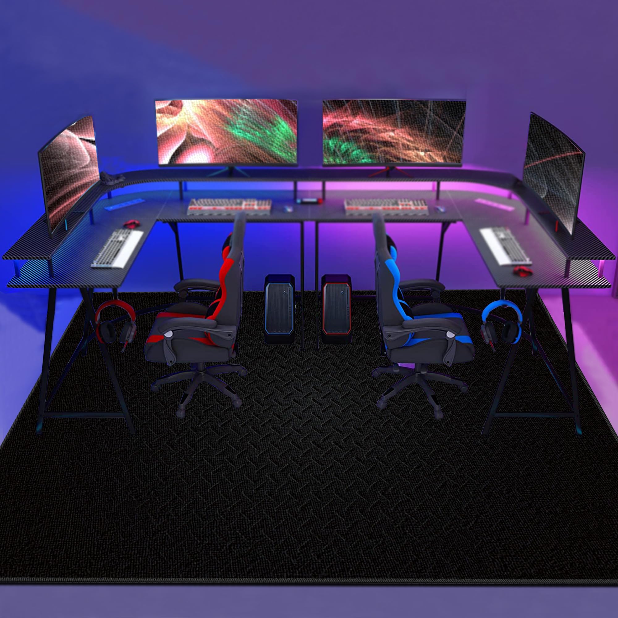 Tappeto Camera da Letto Ragazzo Bambini, Decorative Accessori Stanza Gaming, Antiscivolo, Tappeto Zone Game 3D, Adatto per Scrivania E Sedia da Gaming - 180x200cm/70.87x78.74inch
