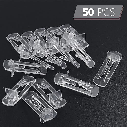 Vista 15 de 20 pasadores de plástico con bloqueo de 0.197 in, 3/4 pulgadas de plástico transparente para estantes de bloqueo para orificios de clavija