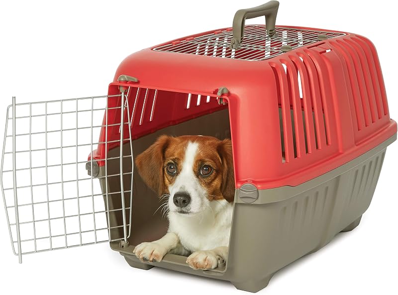 Caixa de Transporte Rígida para Cães e Gatos MidWest Homes for Pets Spree com 2 Portas Vermelha 60,96 cm